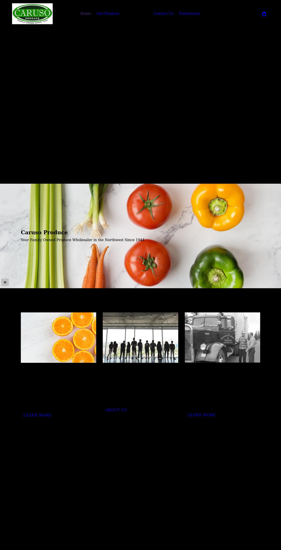 carusoproduce.com shopify website screenshot