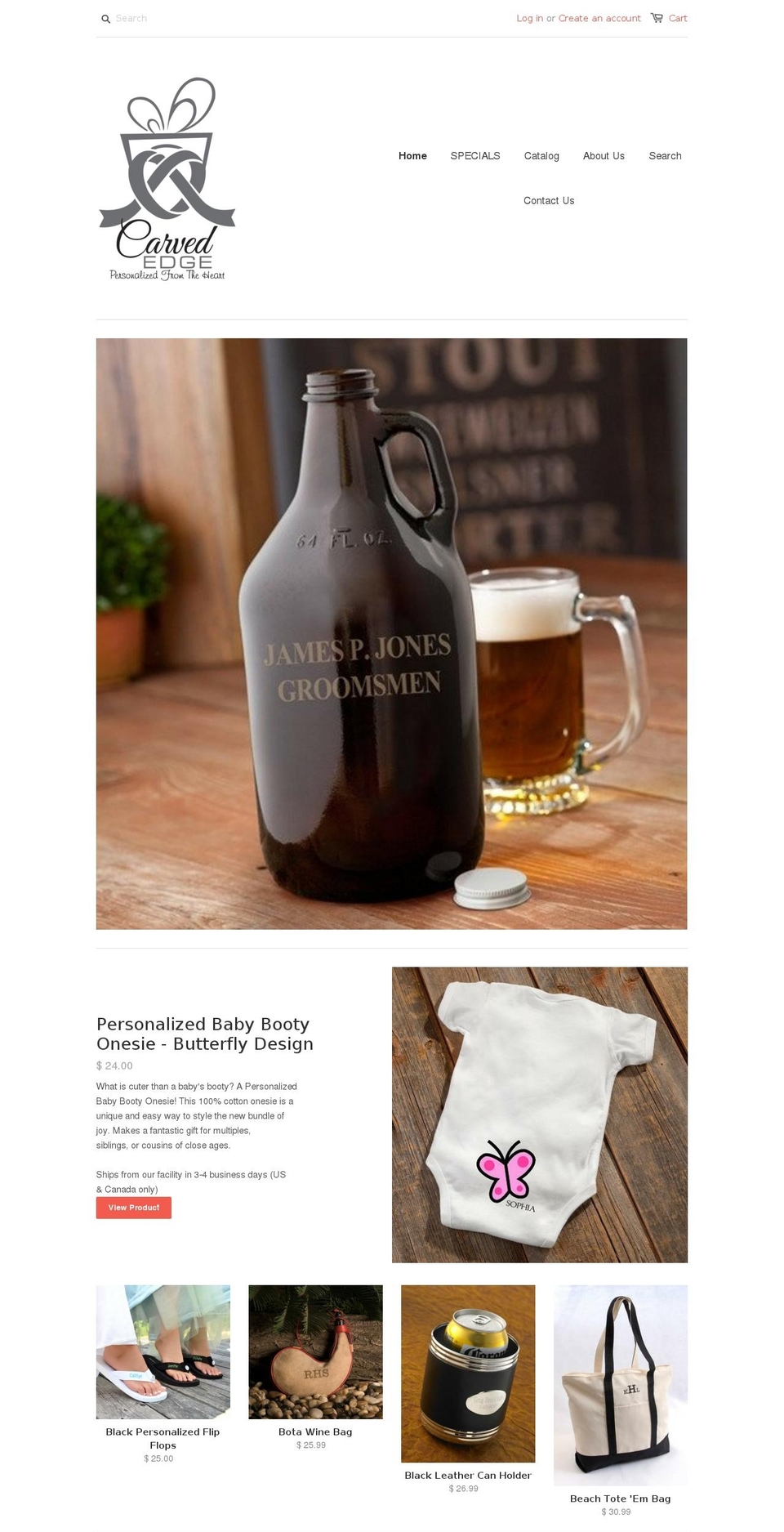 carvededge.com shopify website screenshot