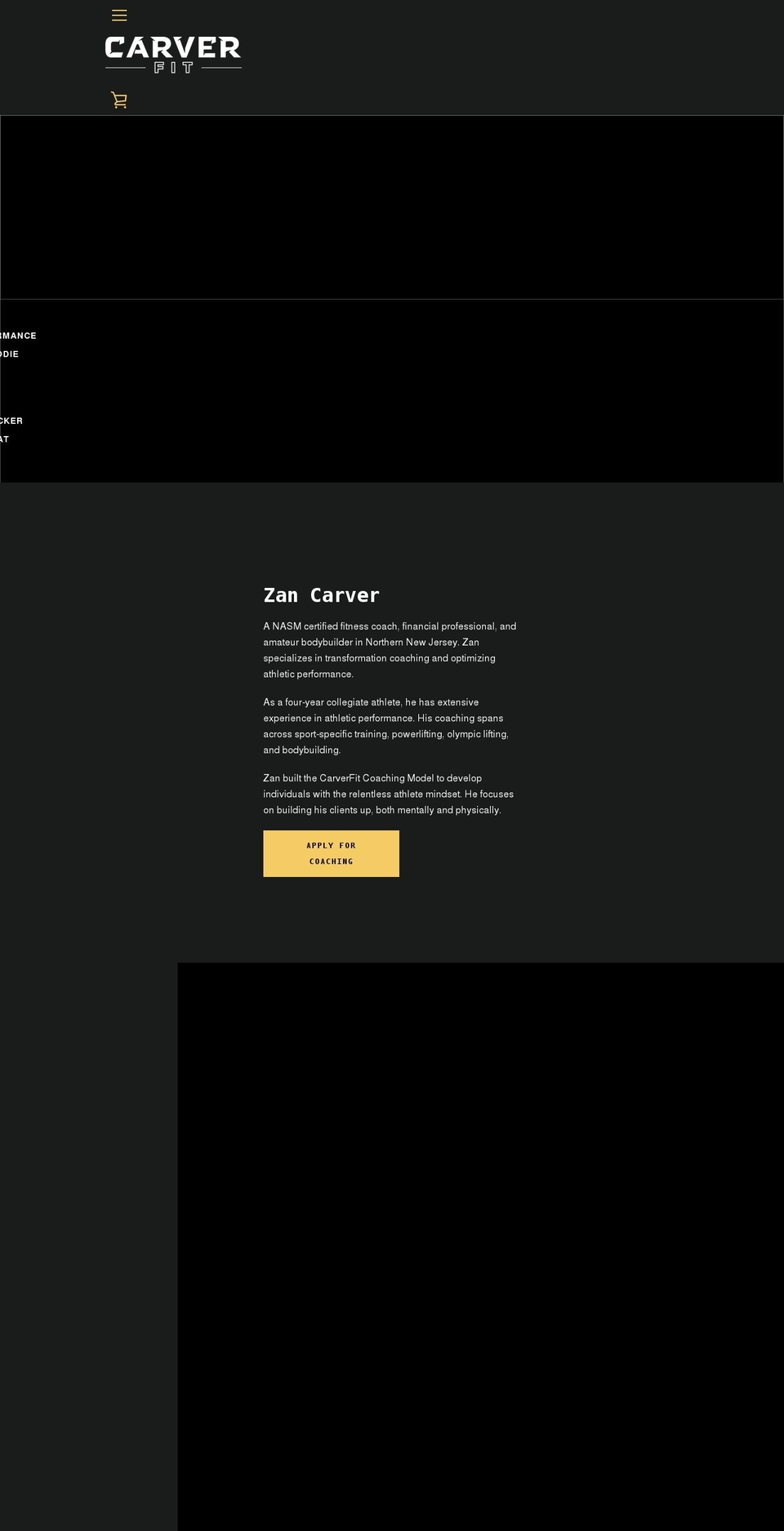 carverfitathletics.com shopify website screenshot