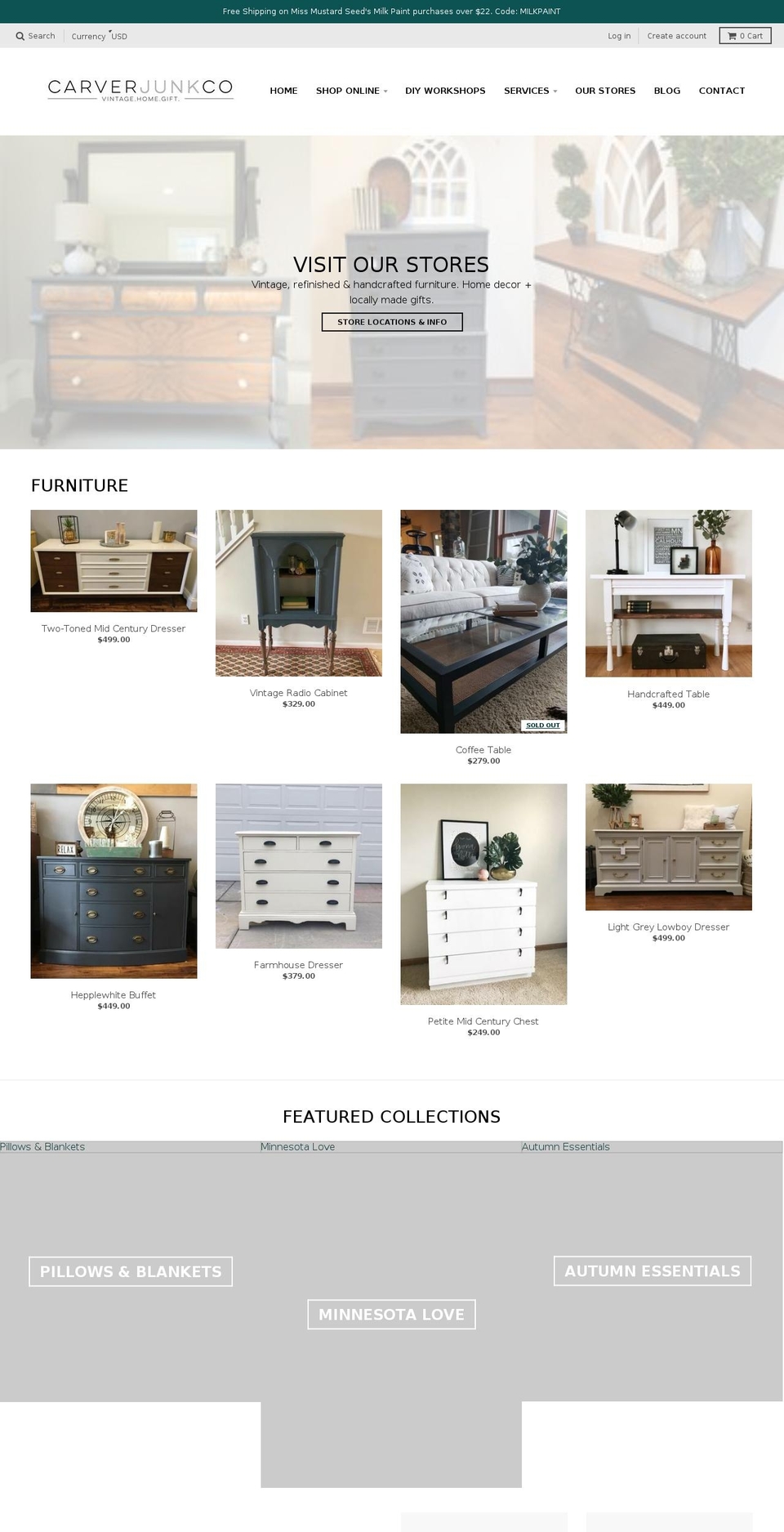 carverjunk.com — Shopify storefront screenshot