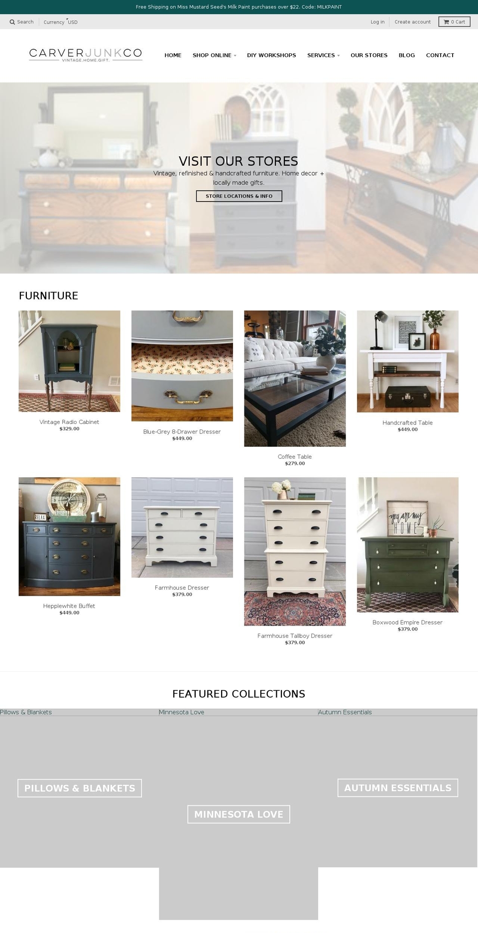 carverjunkcompany.com shopify website screenshot