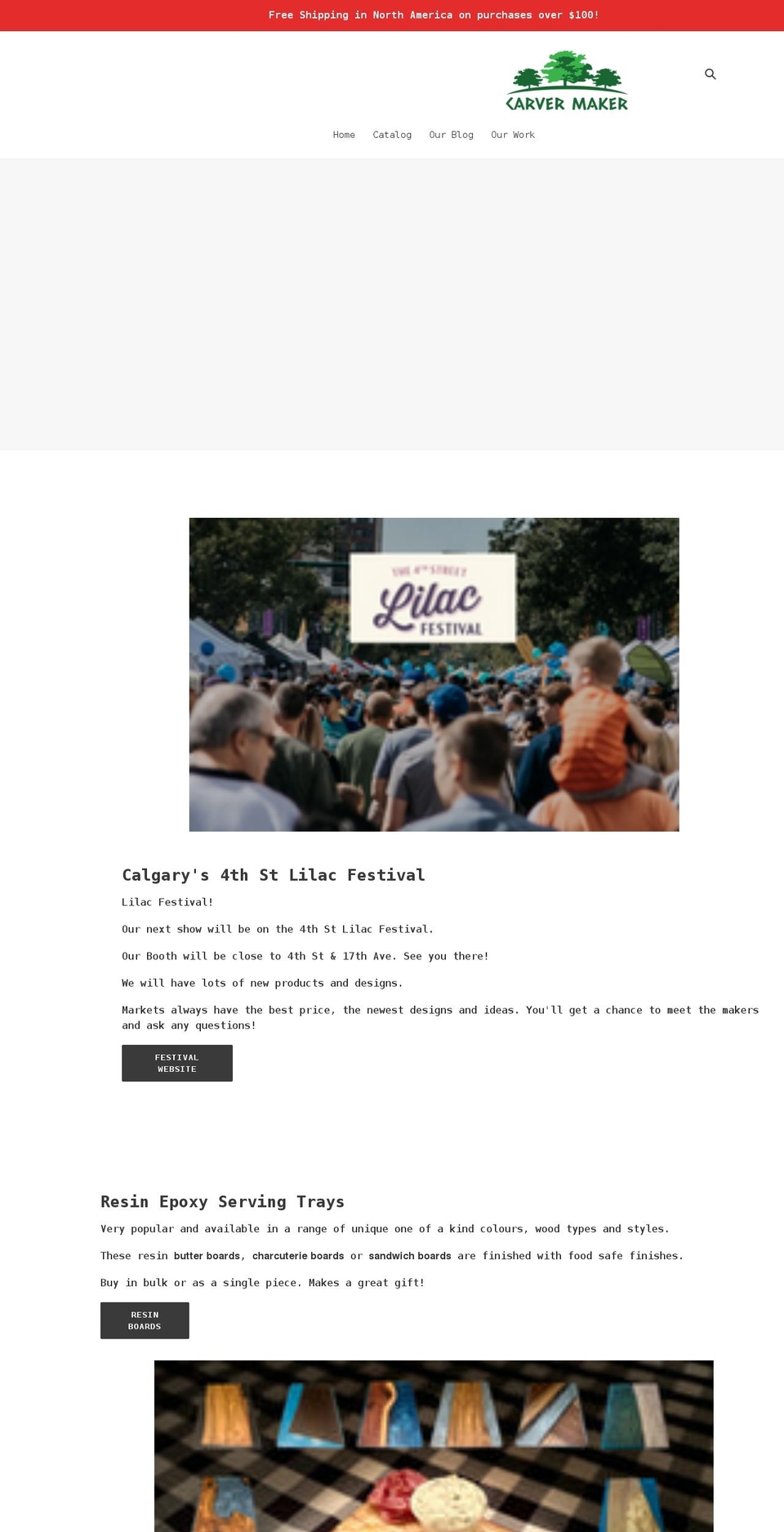 carvermaker.com shopify website screenshot