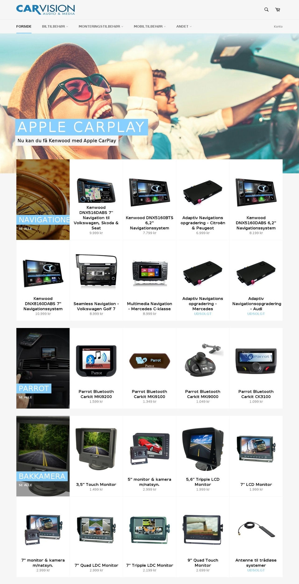 carvision.dk shopify website screenshot