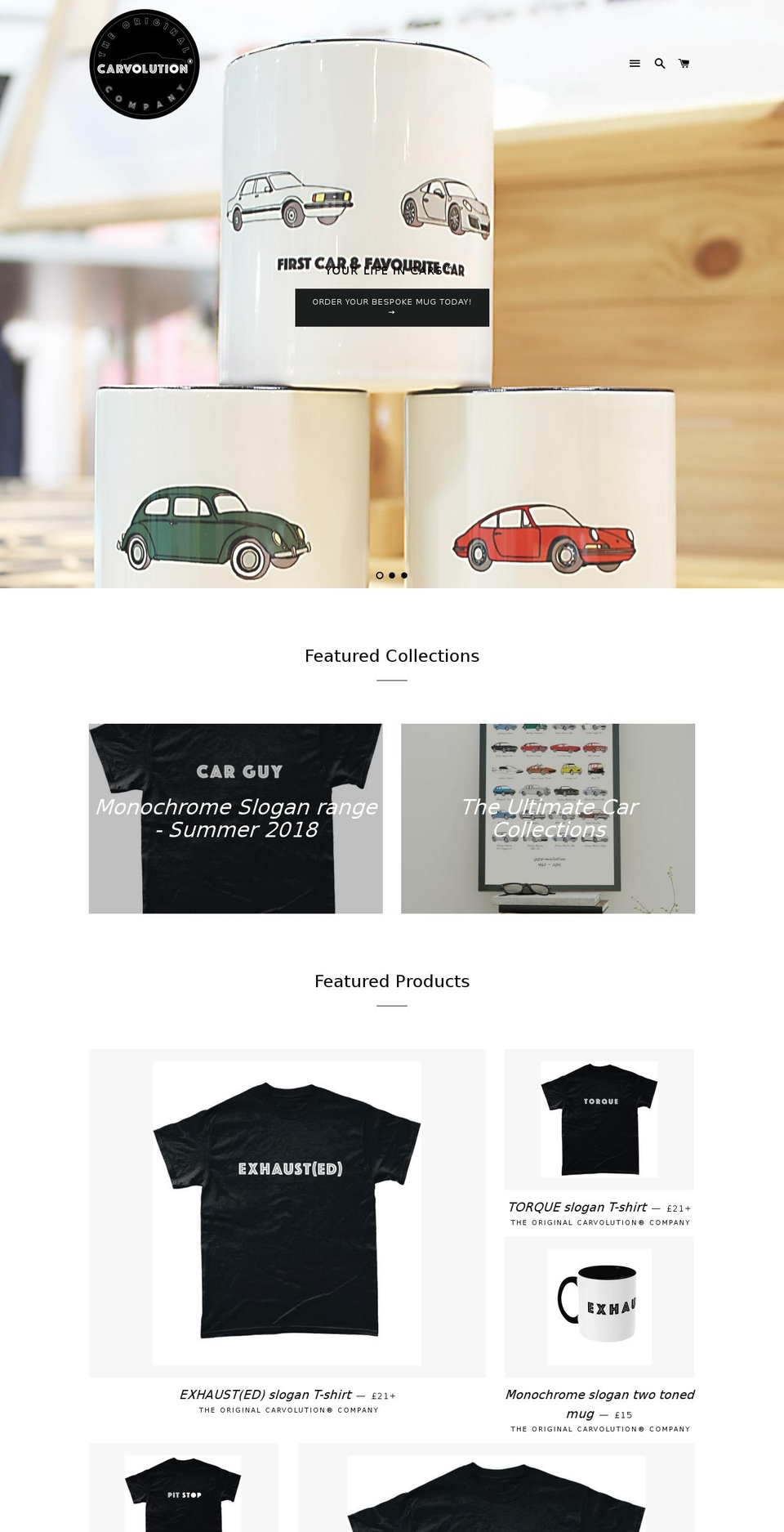 carvolutioncompany.com — Shopify storefront screenshot