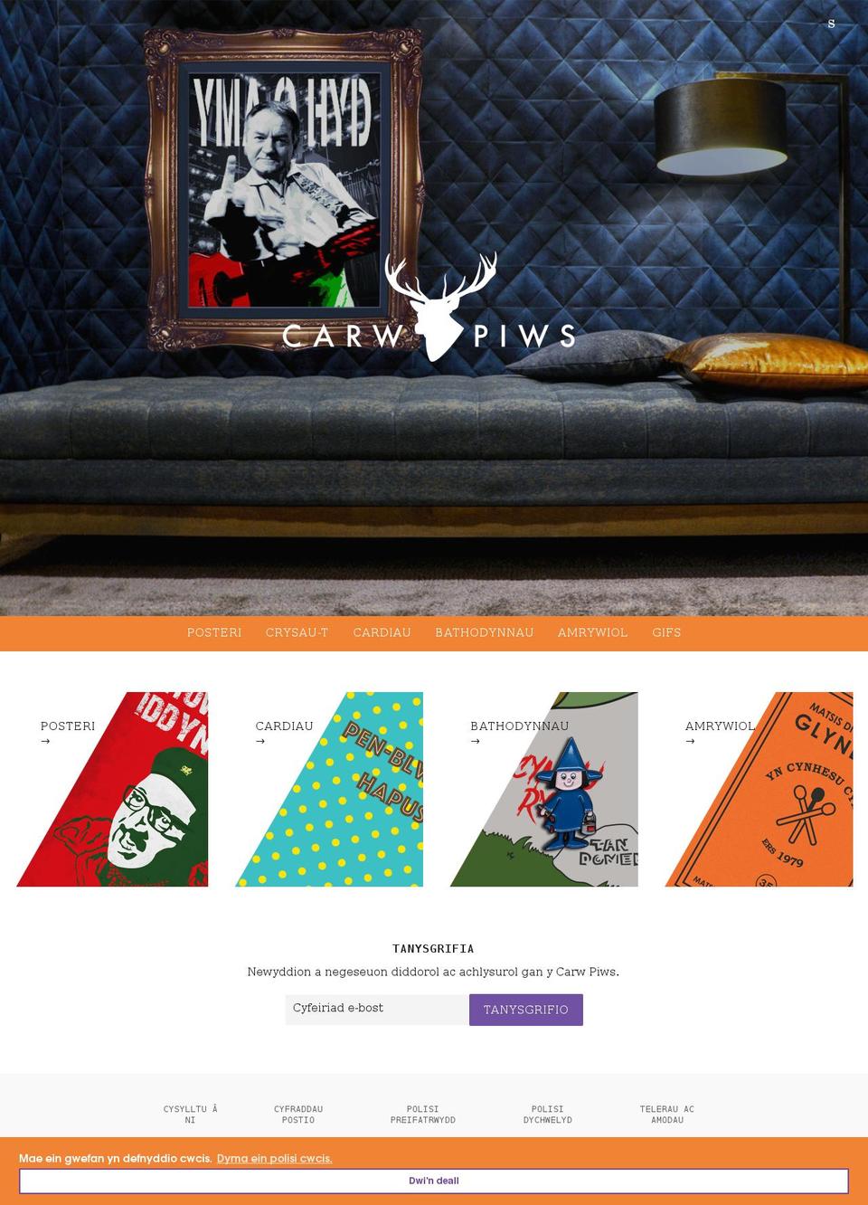 carwpiws.cymru shopify website screenshot
