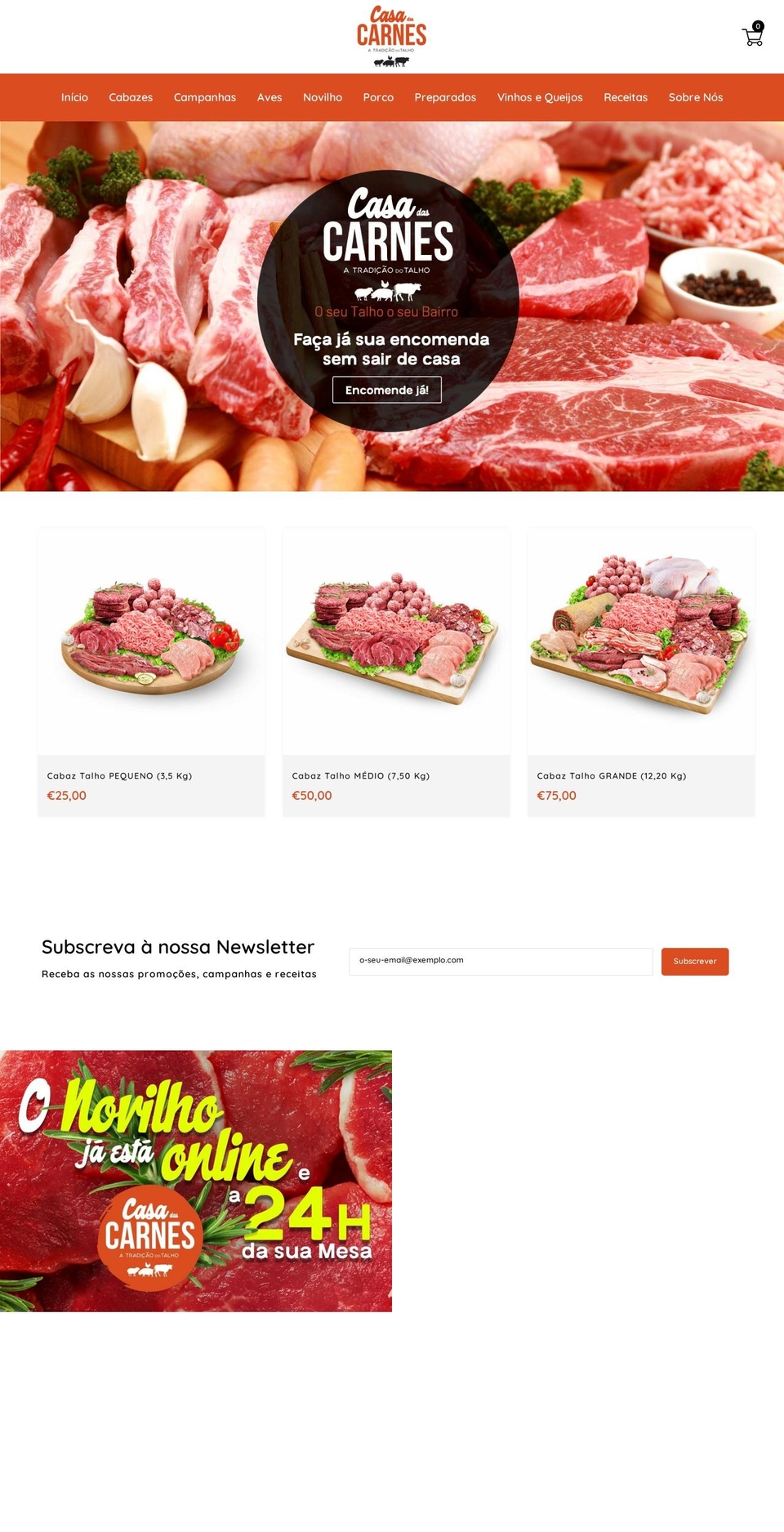 casa-das-carnes.pt shopify website screenshot