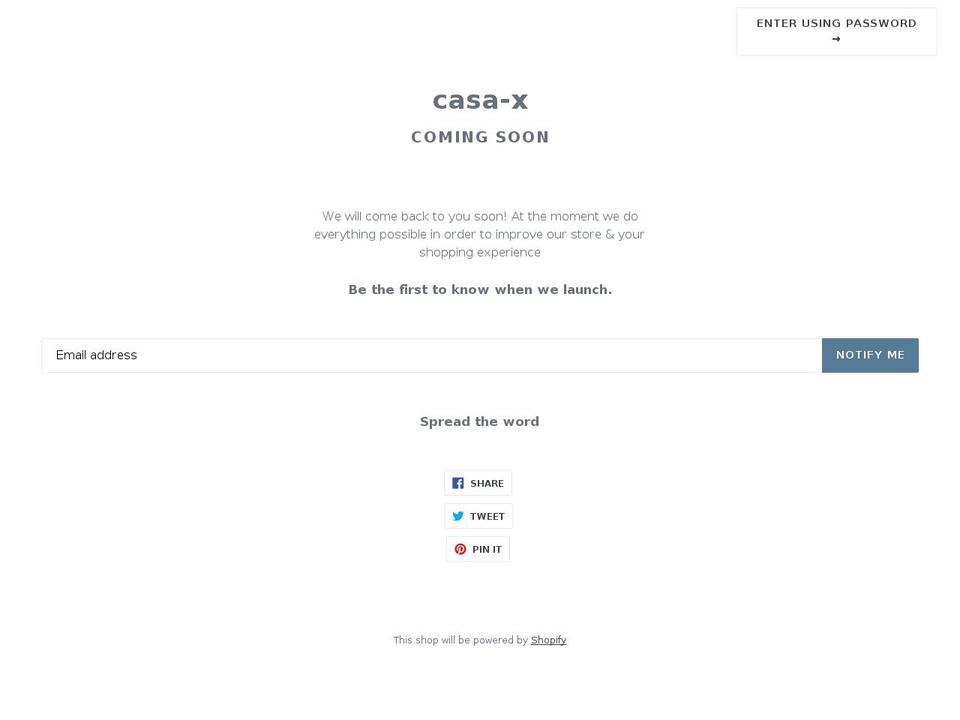 casa-x.com Shopify store