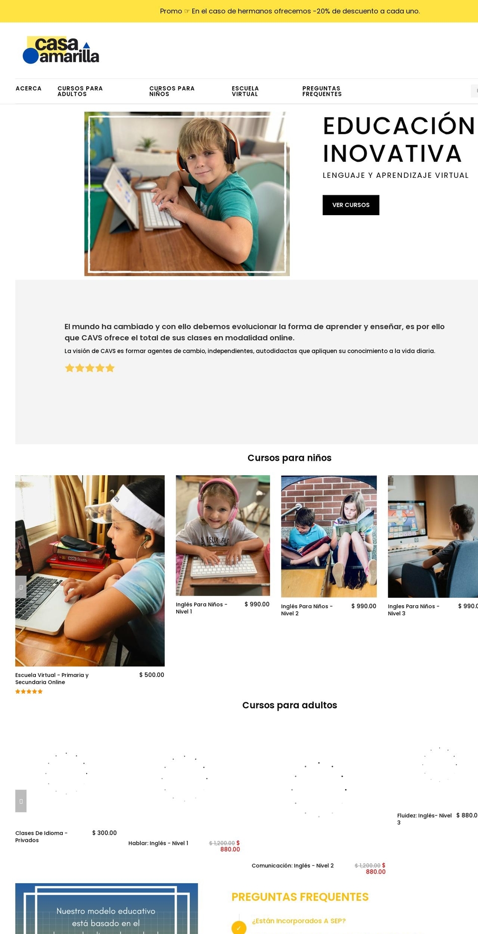 casaamarilla.net shopify website screenshot