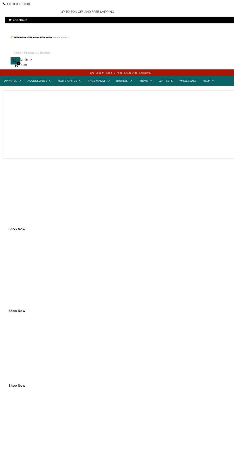 casabashop.com — Shopify storefront screenshot