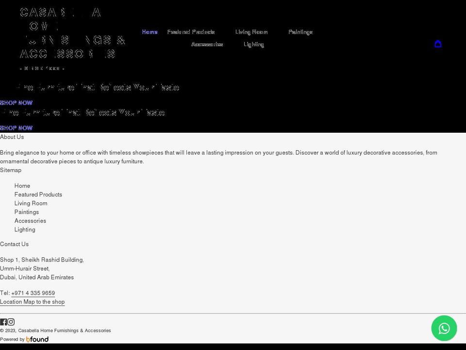 casabellahome.ae shopify website screenshot