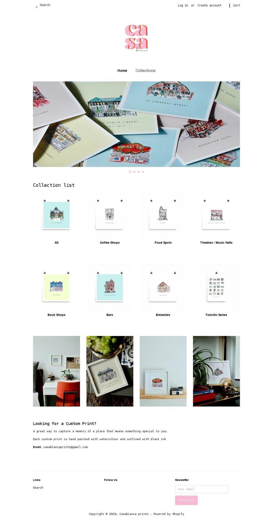casabianca-art.com shopify website screenshot