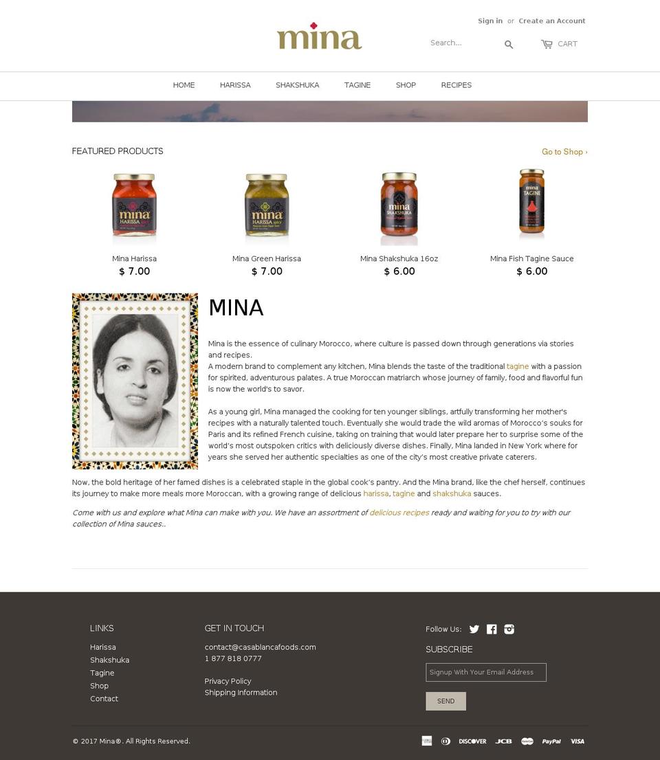 EVA Shopify theme site example casablancafoods.com
