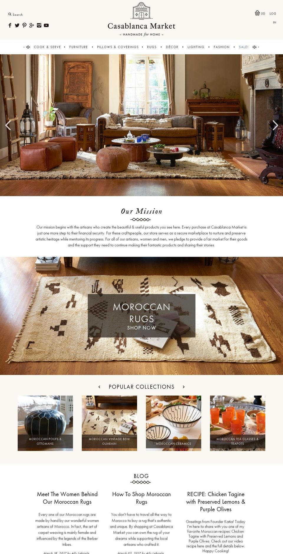 - with prop Shopify theme site example casablancamarket.com