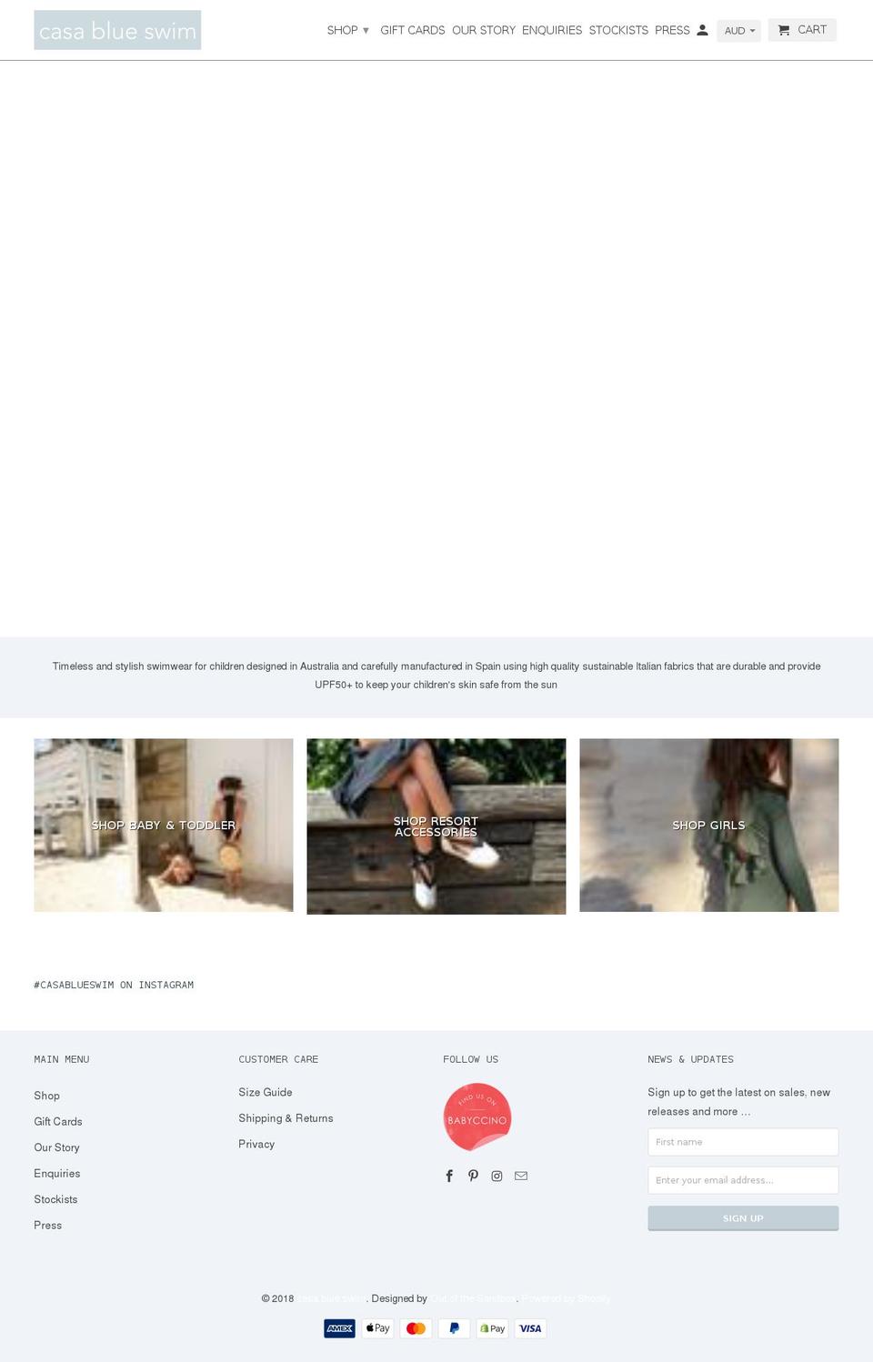 casablueswim.com — Shopify storefront screenshot