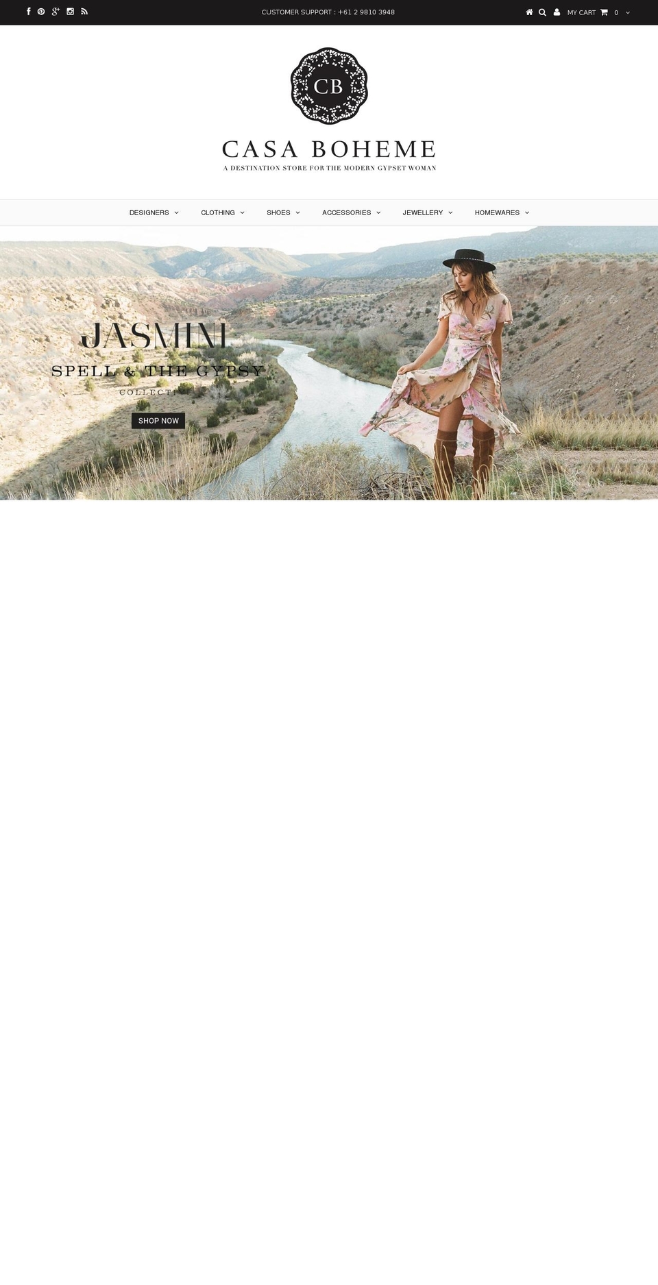 casaboheme.com — Shopify storefront screenshot