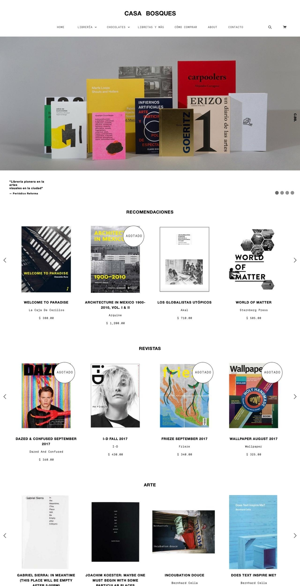 casabosques.net shopify website screenshot