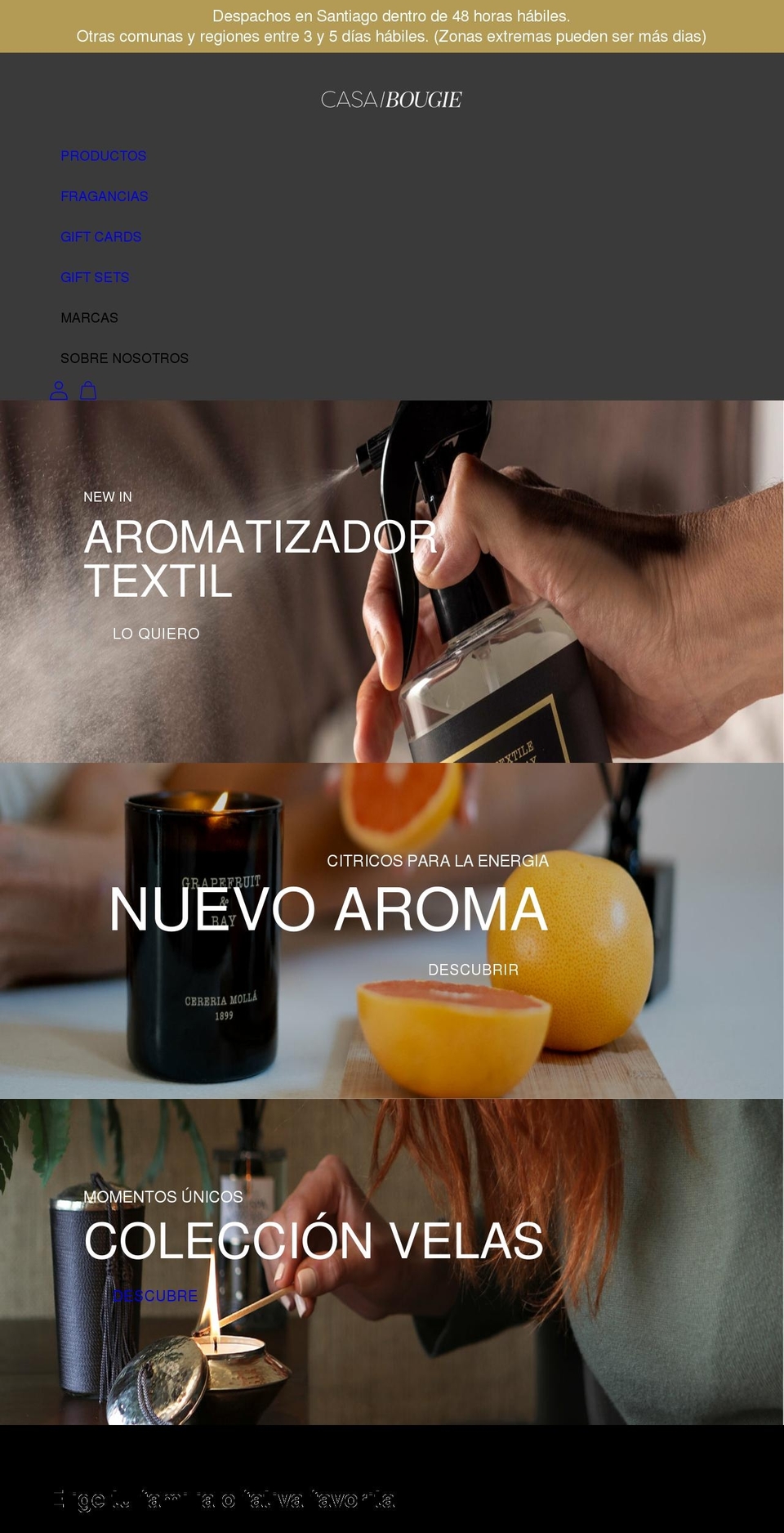 Casa-Bougie  Haciendola Shopify theme site example casabougie.cl