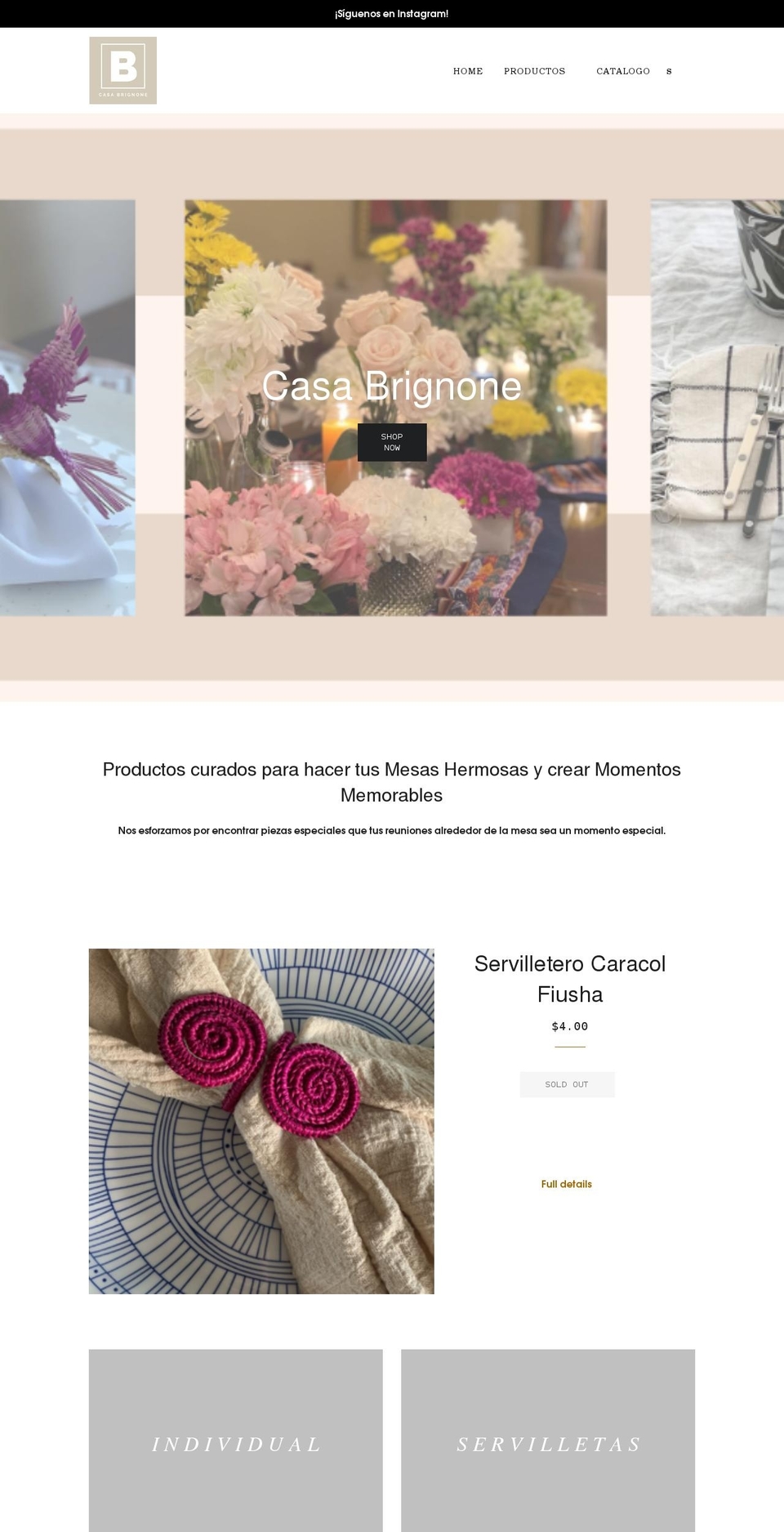 casabrignone.com shopify website screenshot