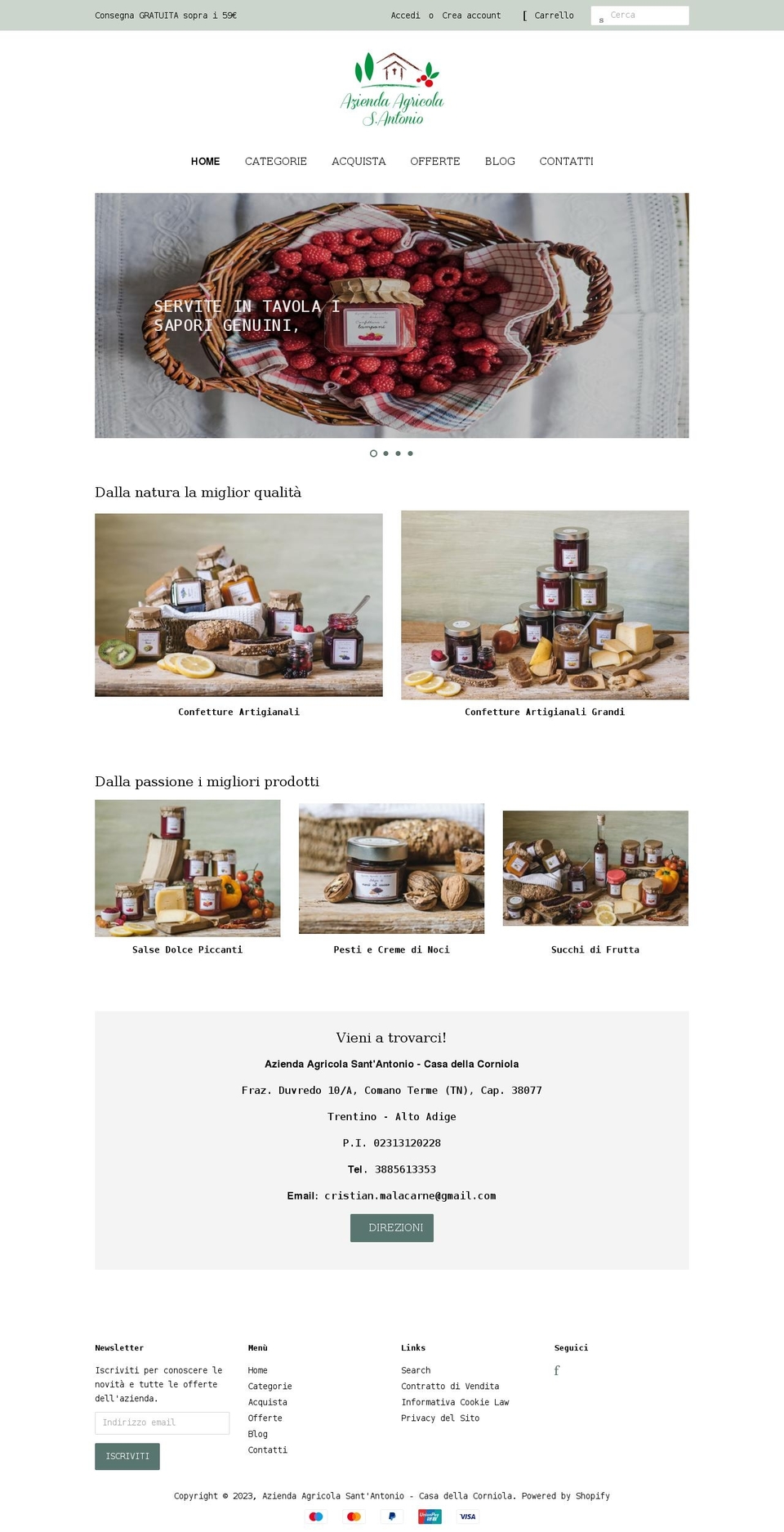 casadellacorniola.net shopify website screenshot