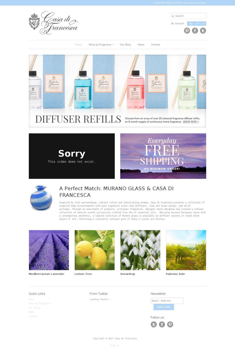 casadifrancesca.com shopify website screenshot