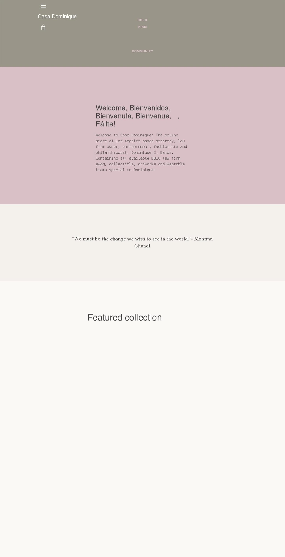 casadominique.org shopify website screenshot