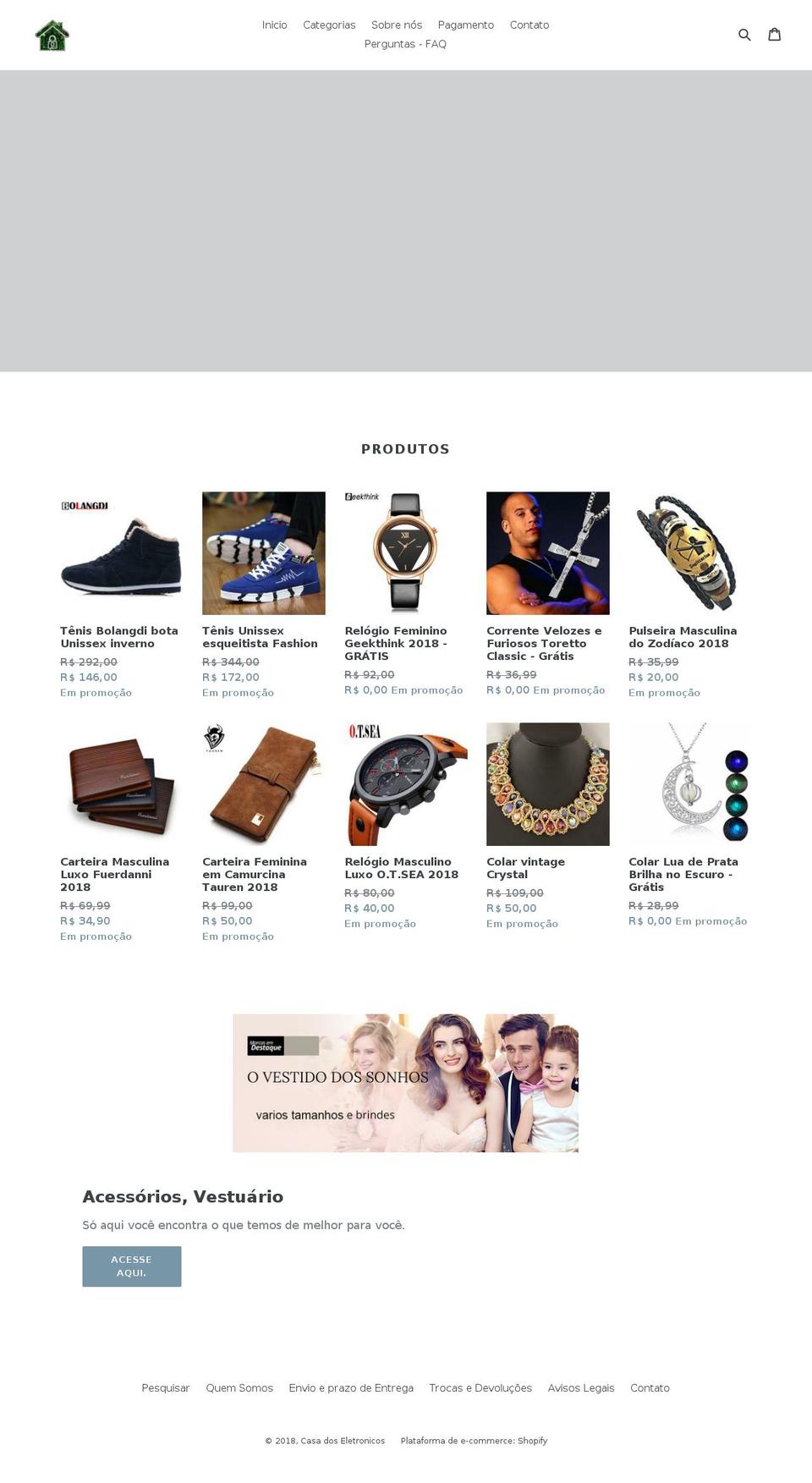 casadoseletronicos.com — Shopify storefront screenshot