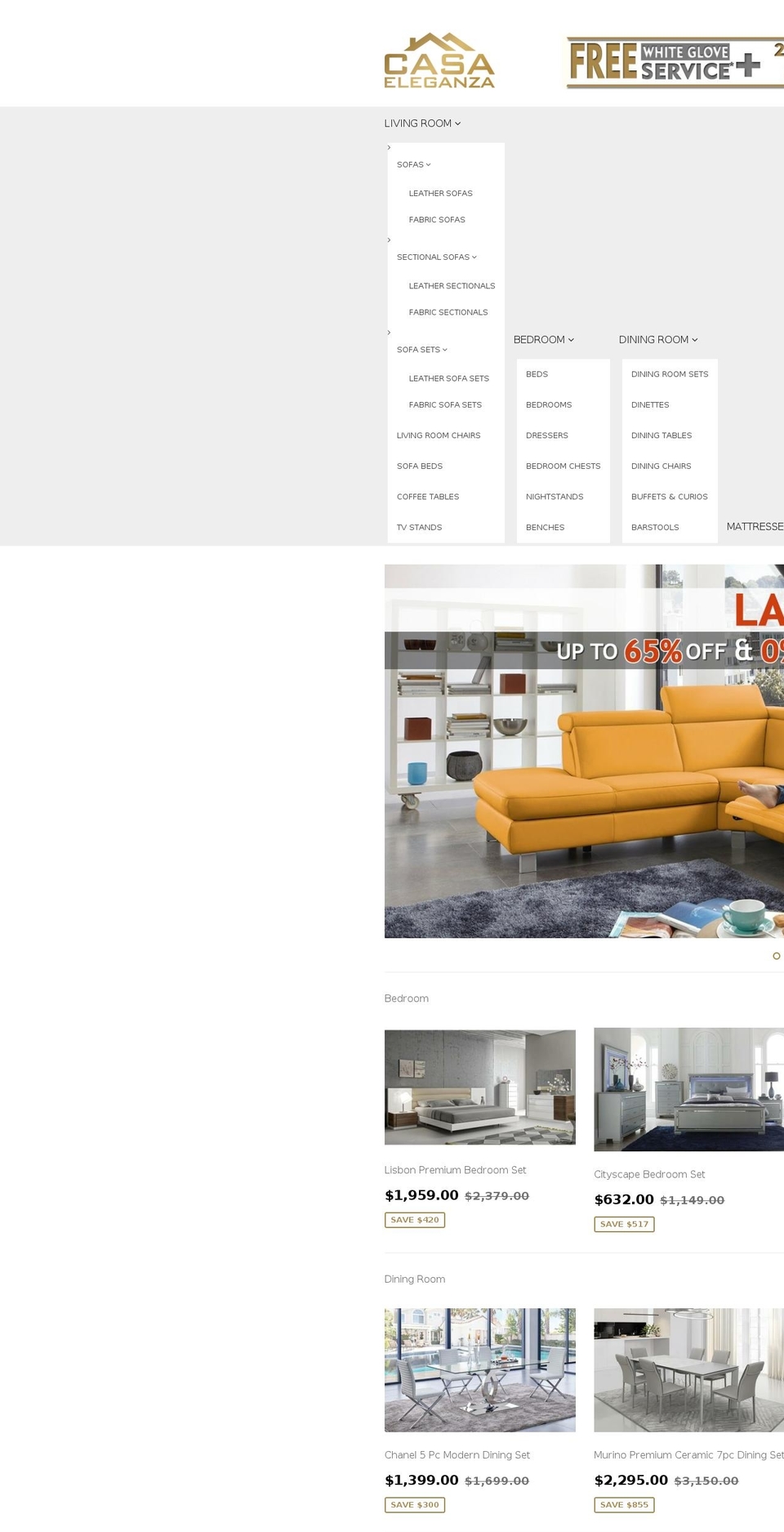 casaeleganza.com shopify website screenshot