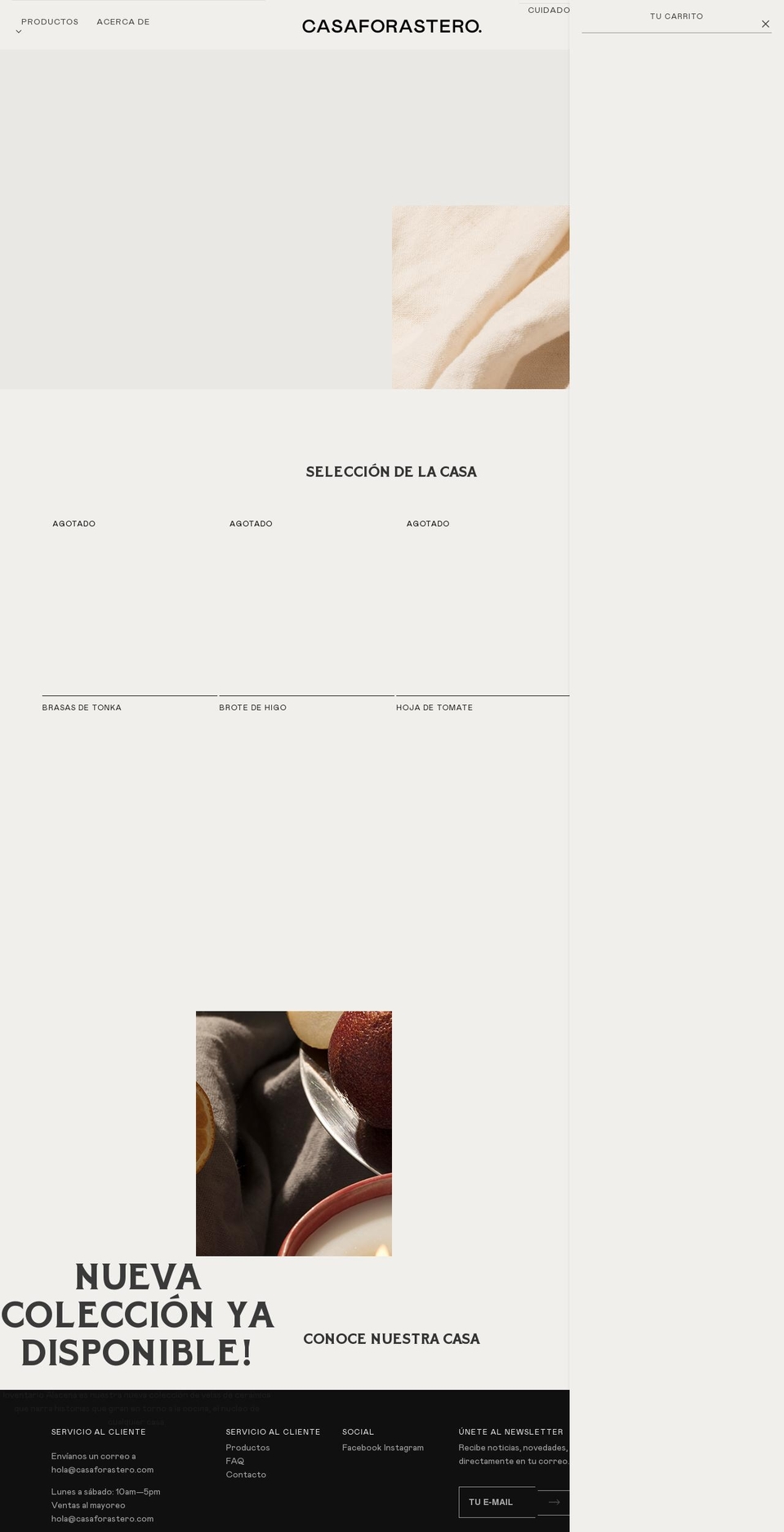 casaforastero.com shopify website screenshot