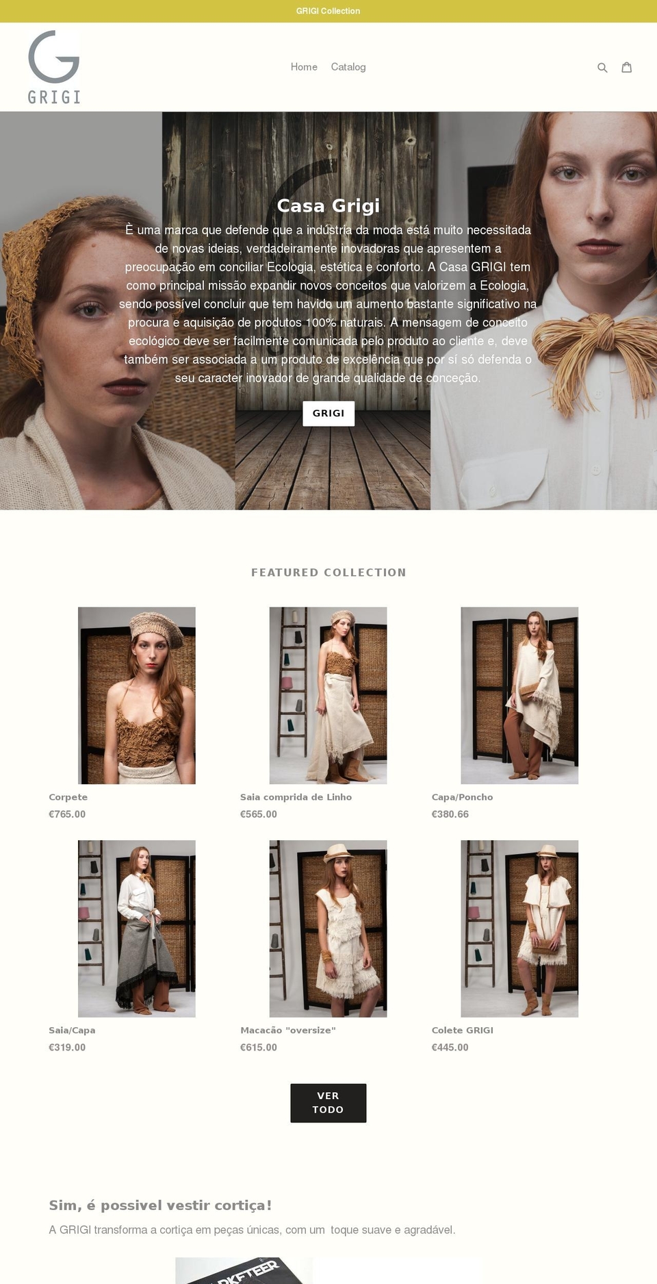 casagrigi.com — Shopify storefront screenshot