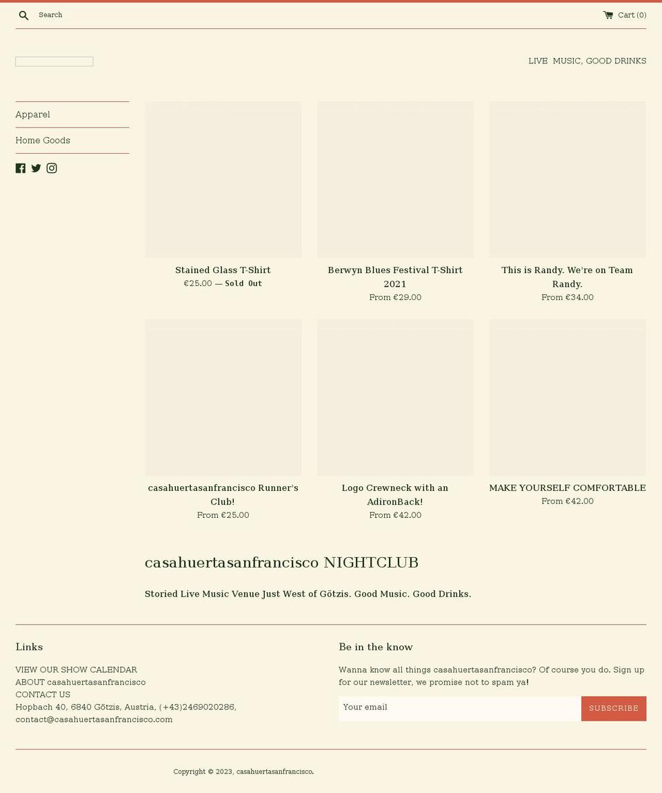 casahuertasanfrancisco.com shopify website screenshot