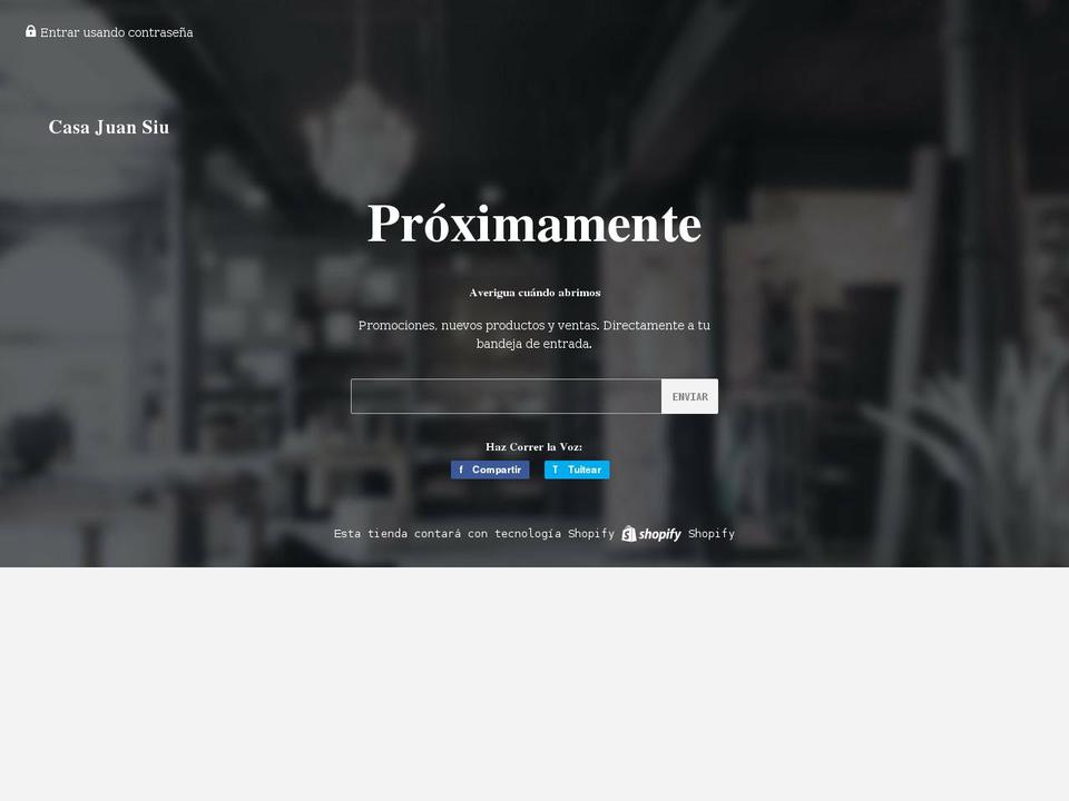 casajuansiu.com shopify website screenshot