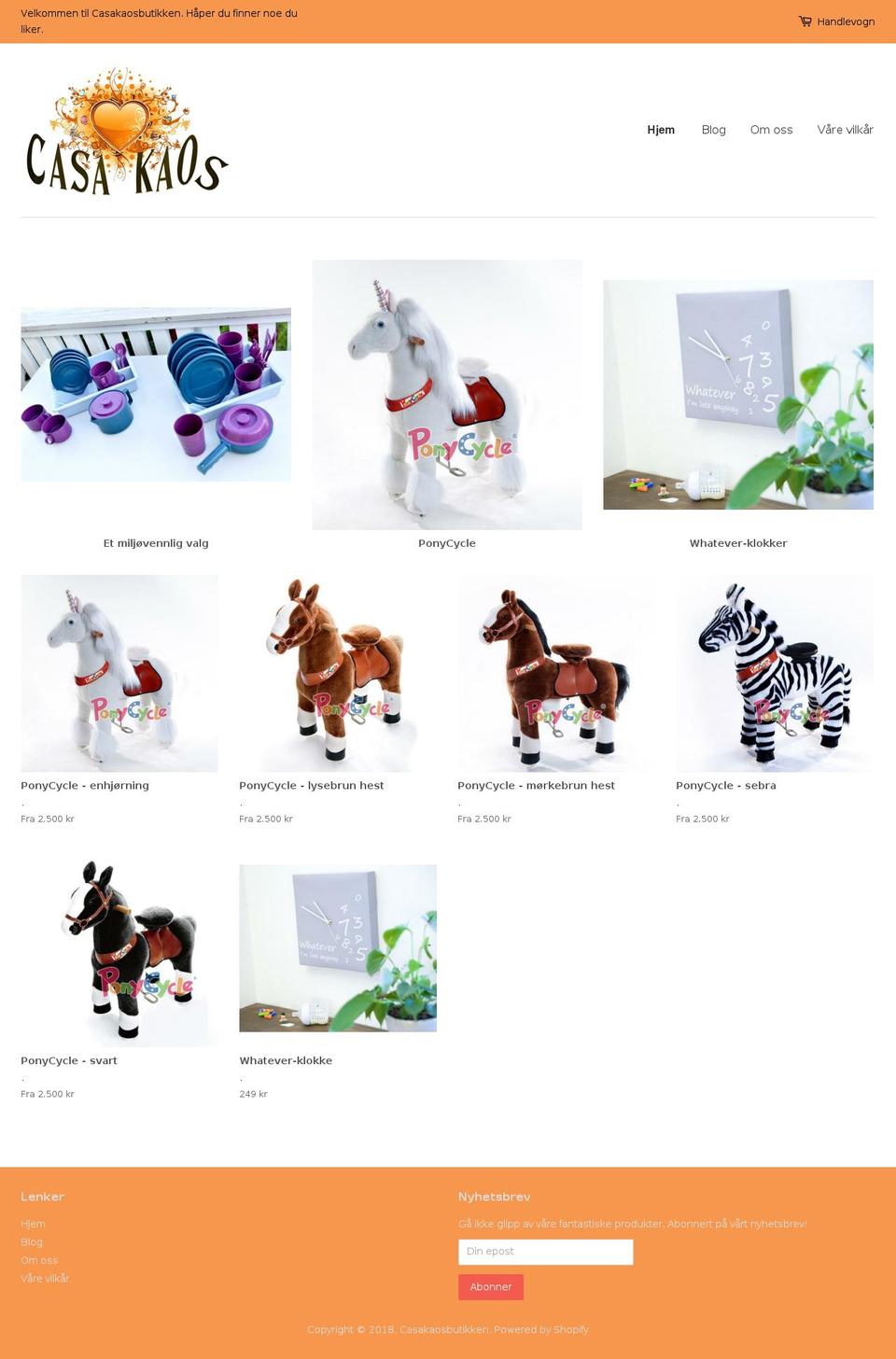 casakaosbutikken.com — Shopify storefront screenshot