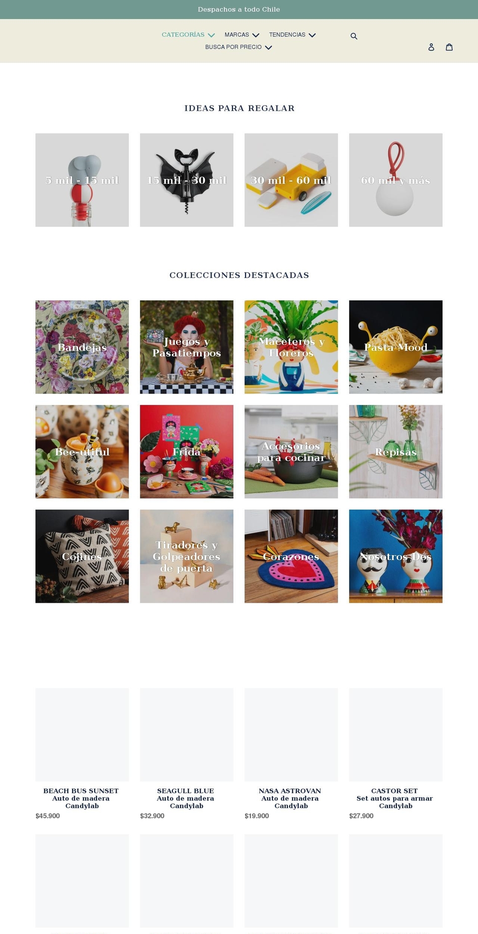 casamiadeco.cl shopify website screenshot