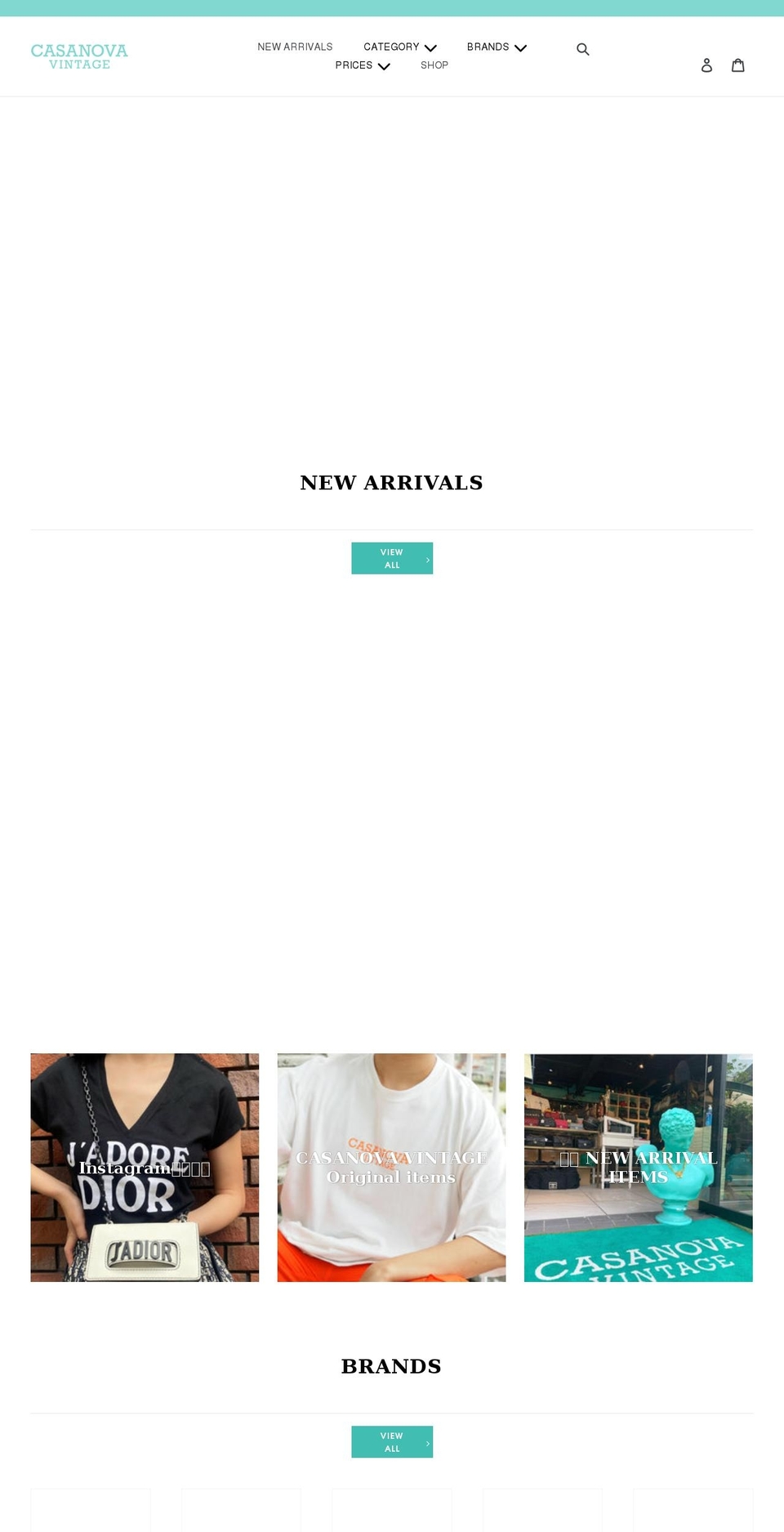 casanova-vintage.com shopify website screenshot