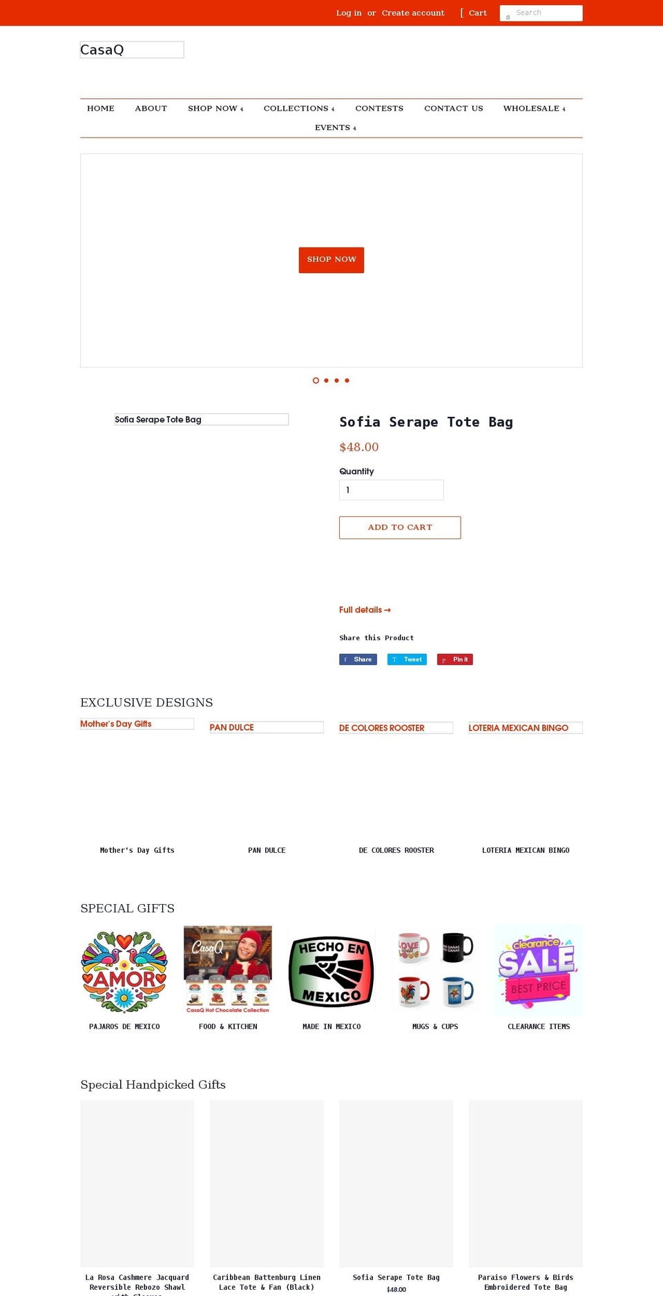 casaqbydarlene.com shopify website screenshot