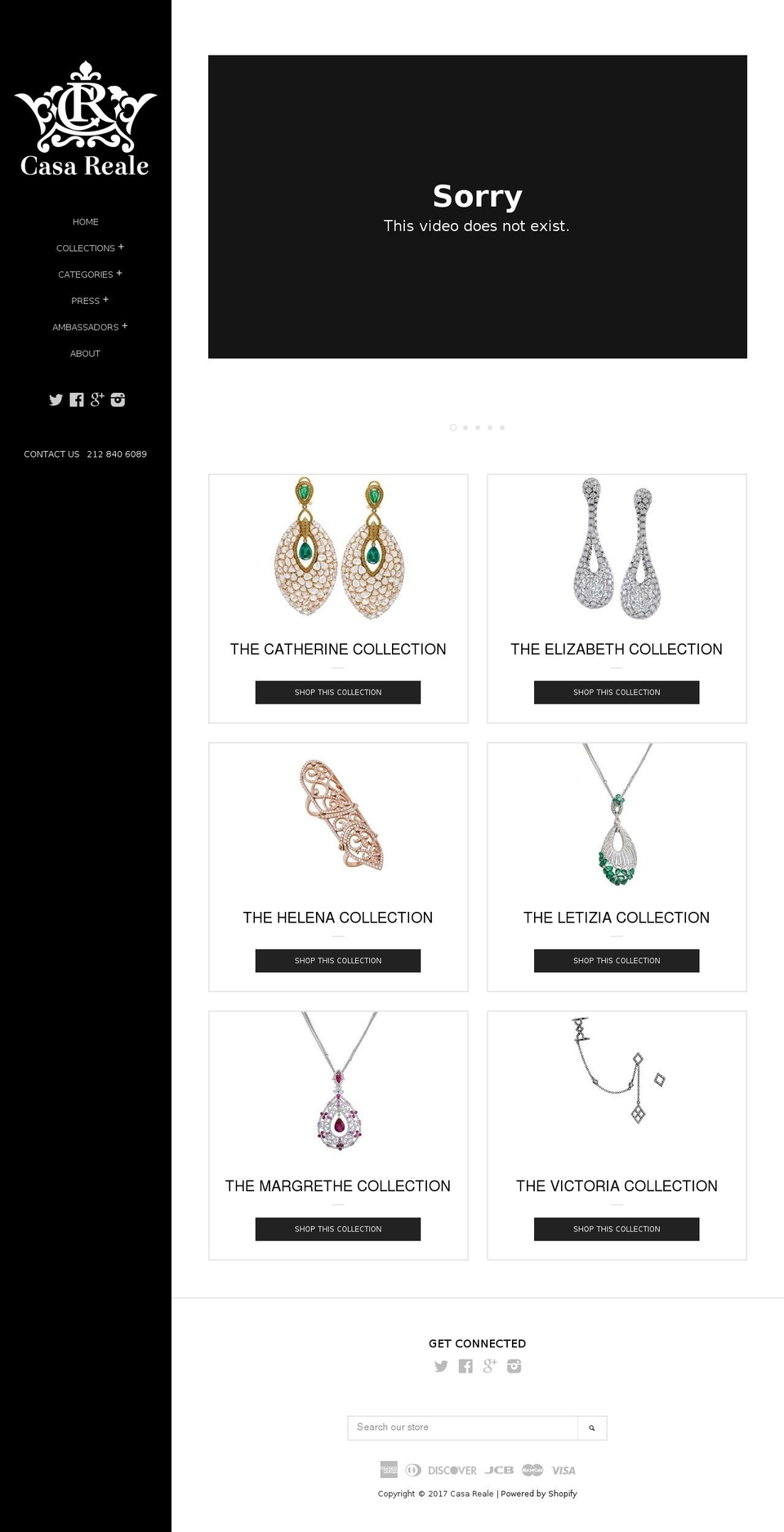 casareale.com shopify website screenshot