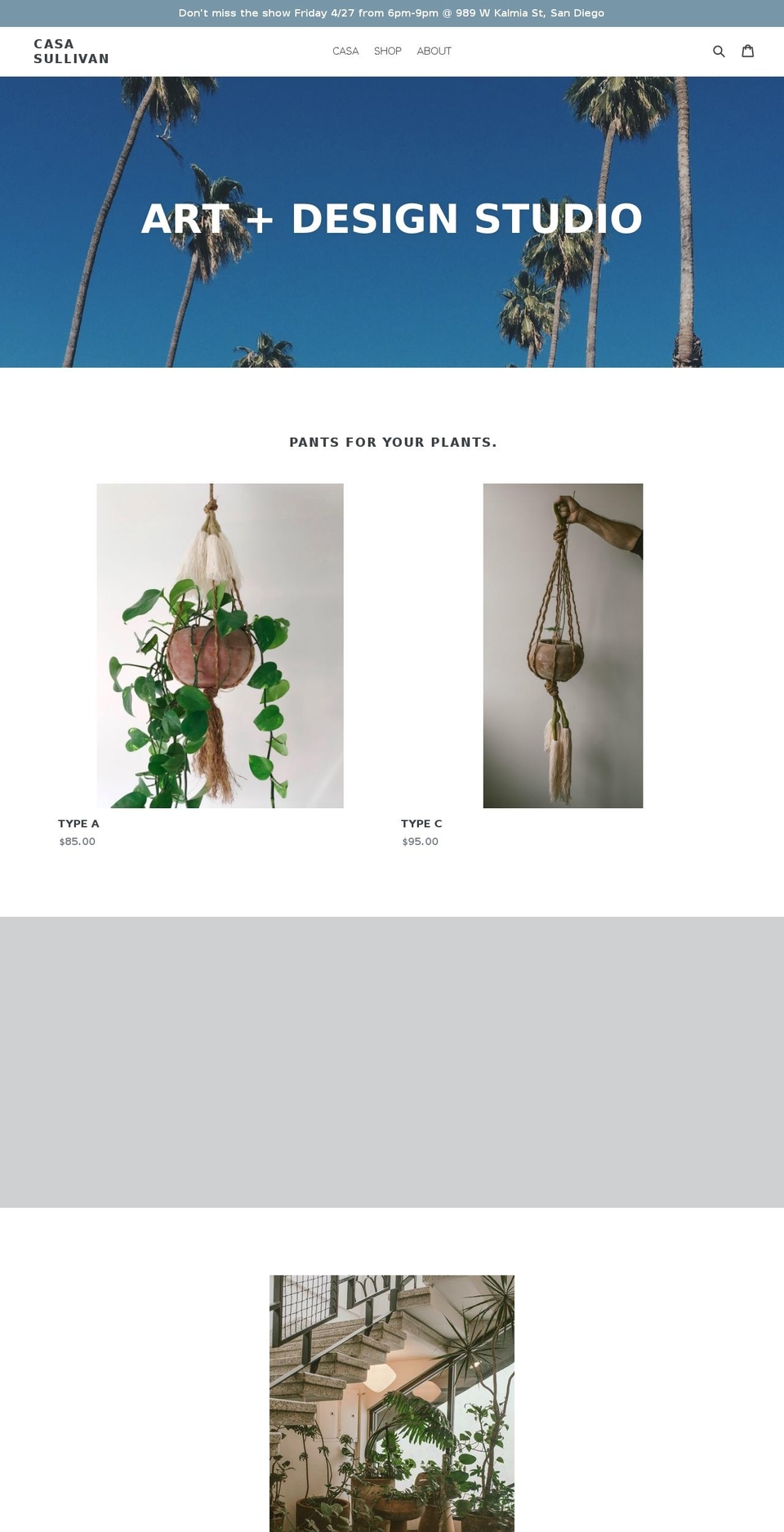 casasullivan.com — Shopify storefront screenshot