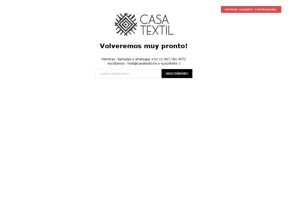 casatextil.mx shopify website screenshot