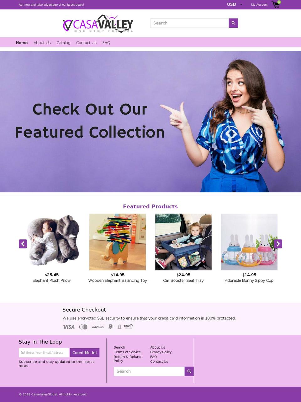 casavalley.com — Shopify storefront screenshot