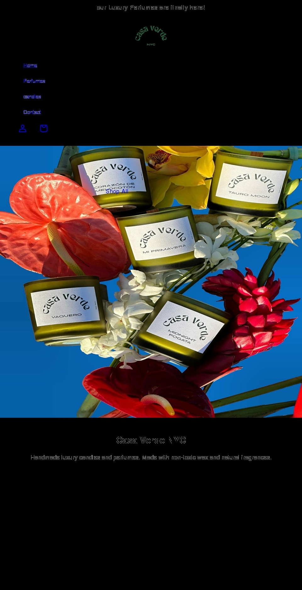 casaverdenyc.com shopify website screenshot
