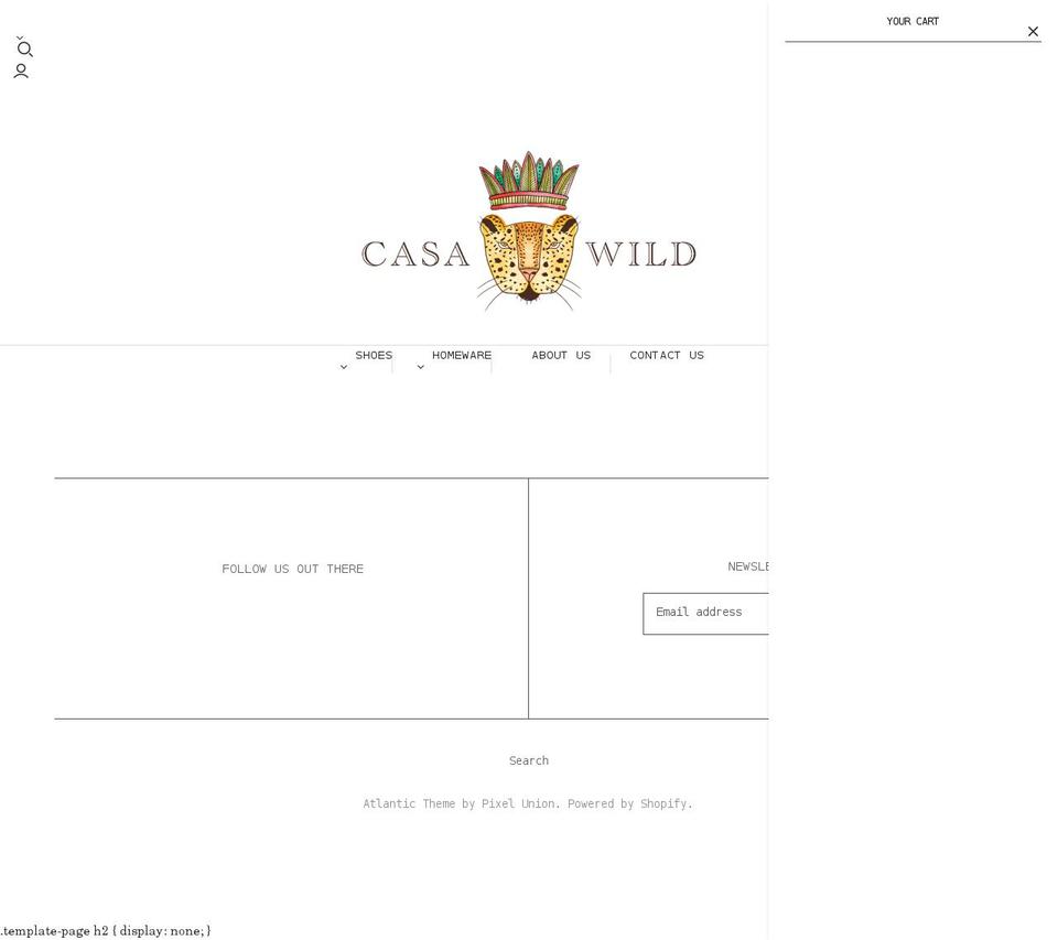 casawild.com shopify website screenshot