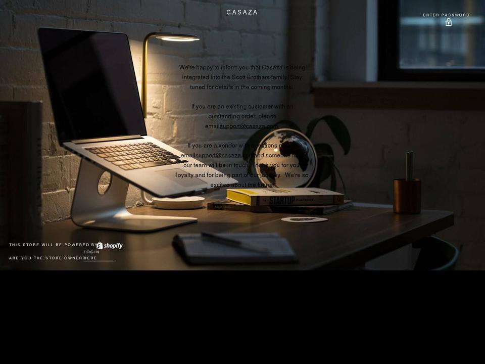 casaza.com shopify website screenshot