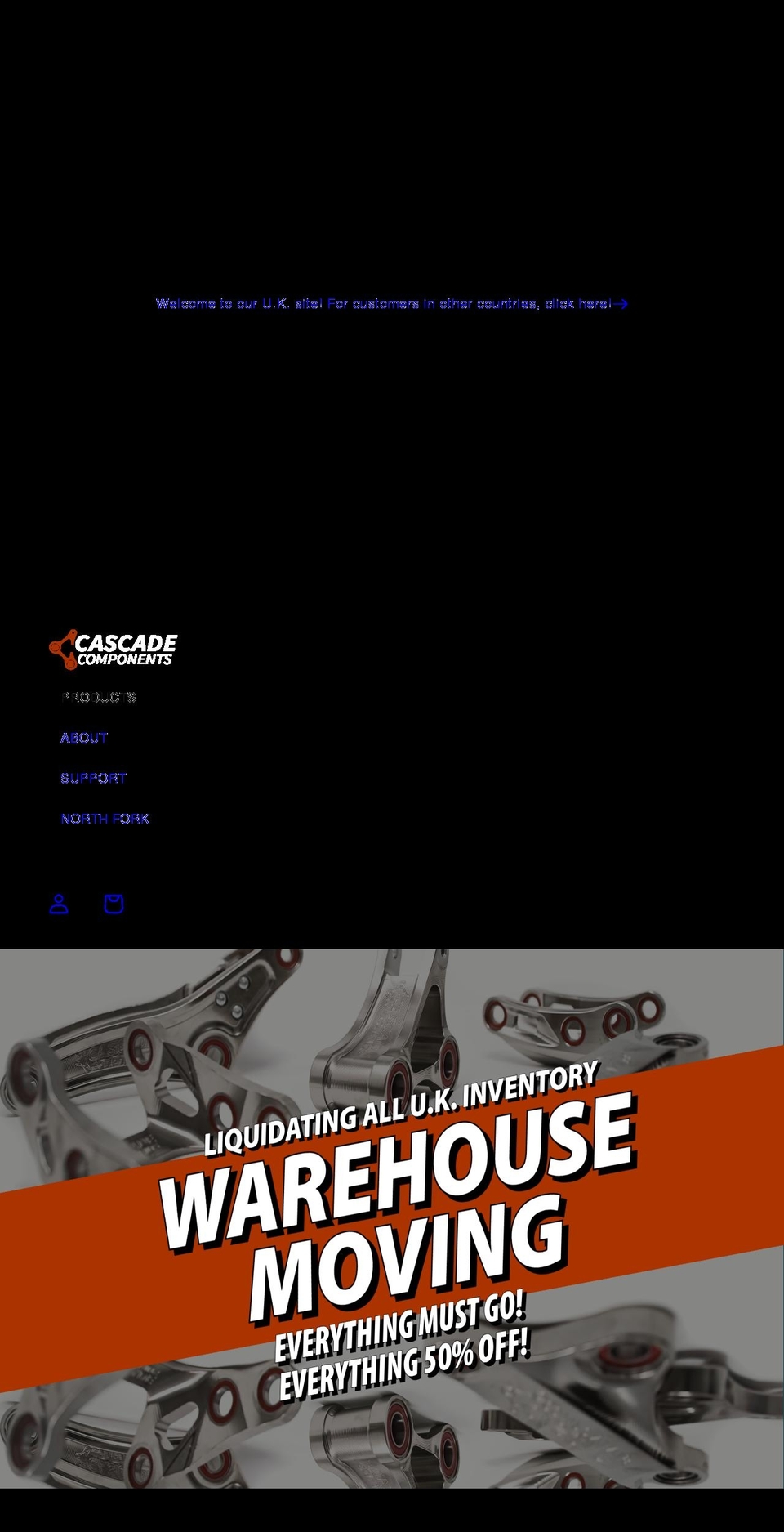 cascadecomponents.co.uk shopify website screenshot