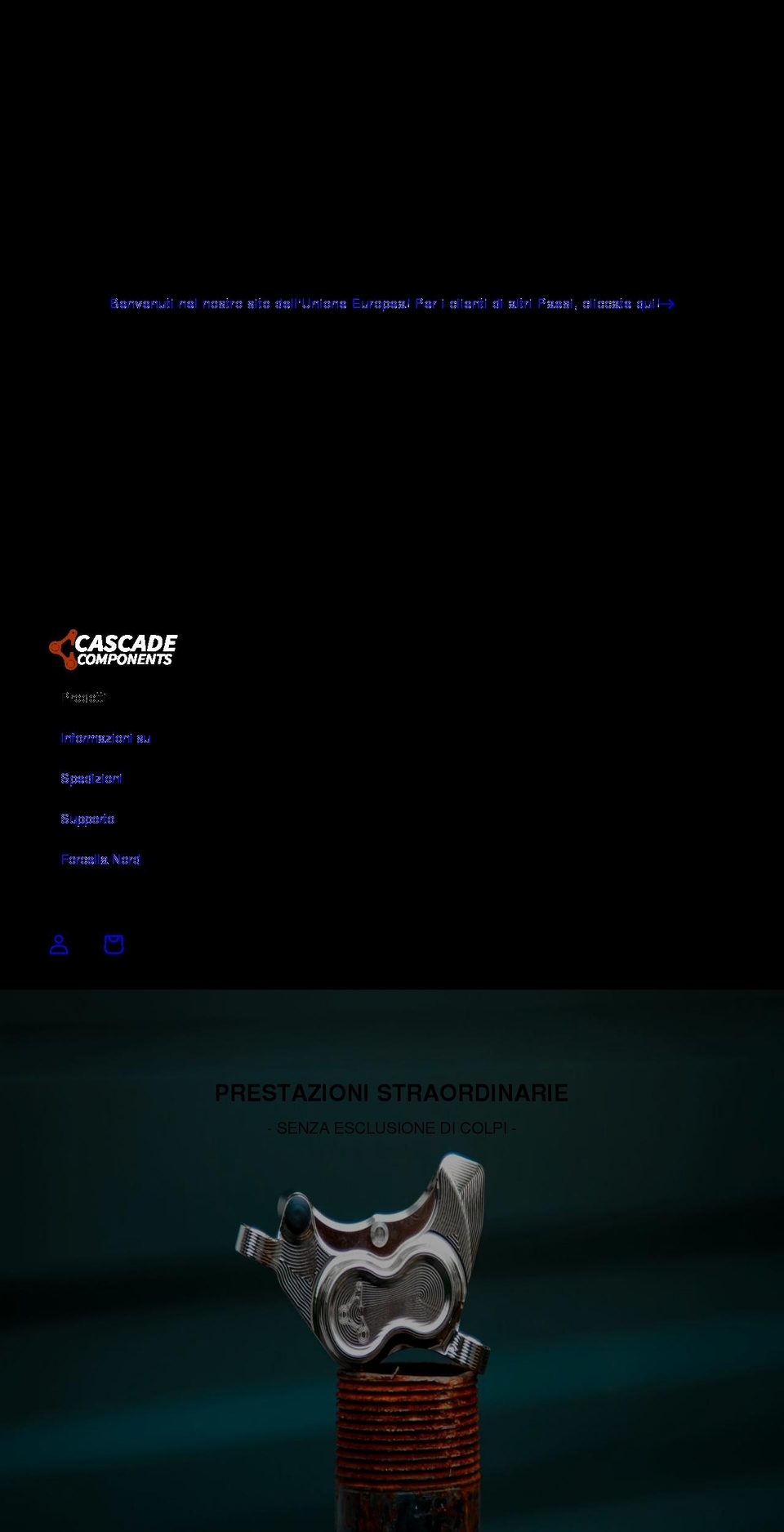 cascadecomponents.it shopify website screenshot