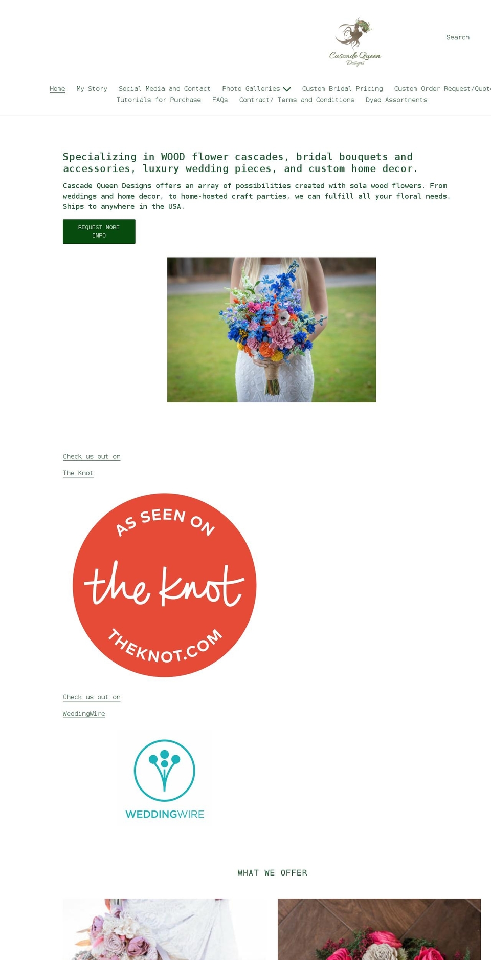 cascadequeen.com shopify website screenshot