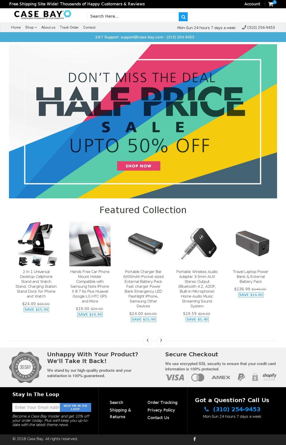 case-bay.com shopify website screenshot