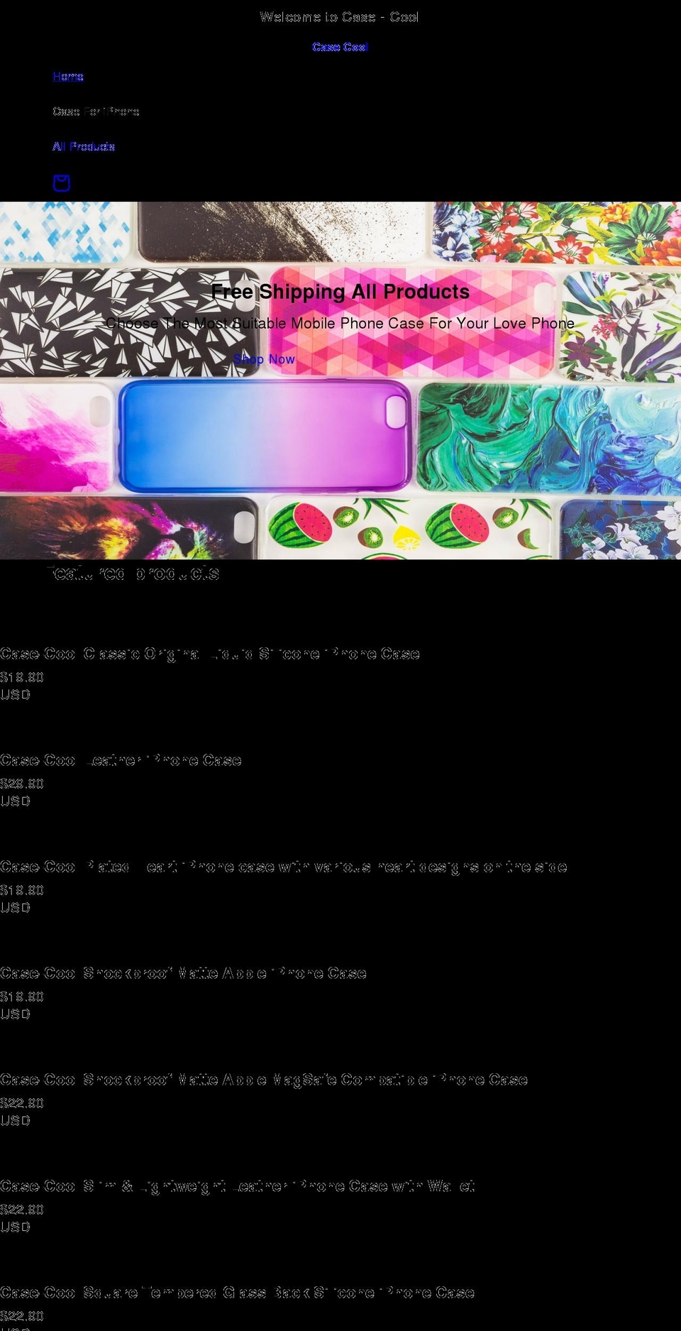 case-cool.com shopify website screenshot
