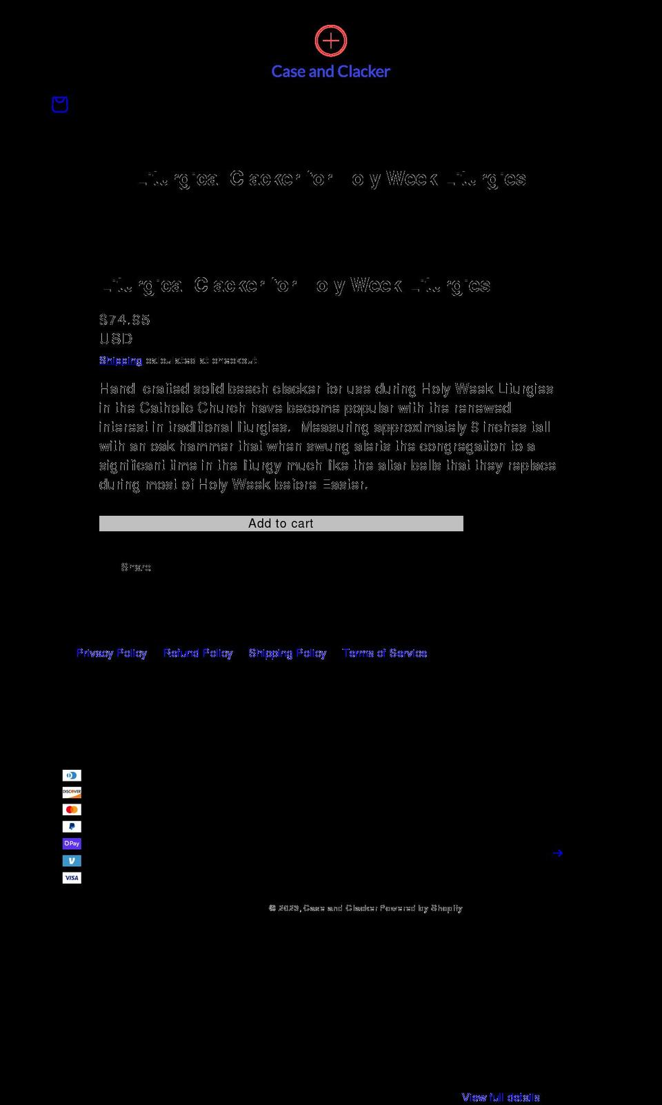 caseandclacker.com shopify website screenshot