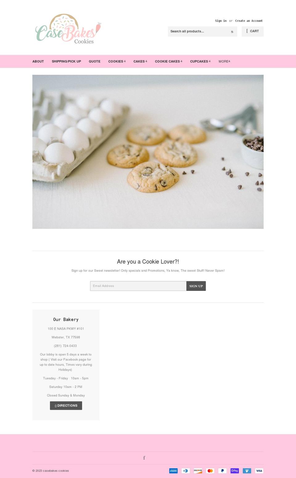 casebakes.com shopify website screenshot
