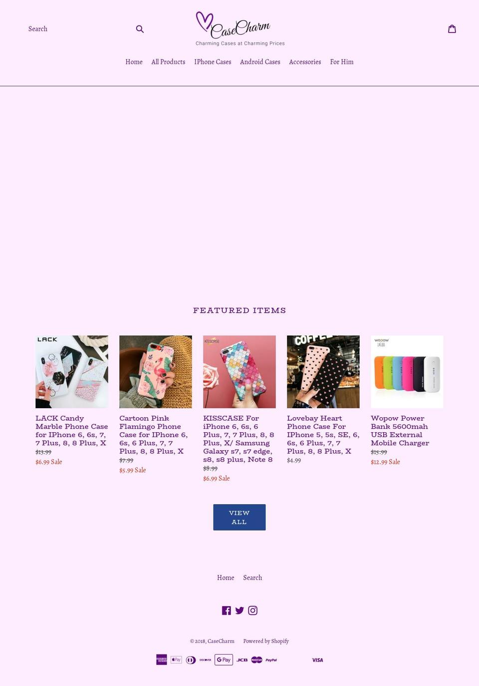 casecharm.com — Shopify storefront screenshot